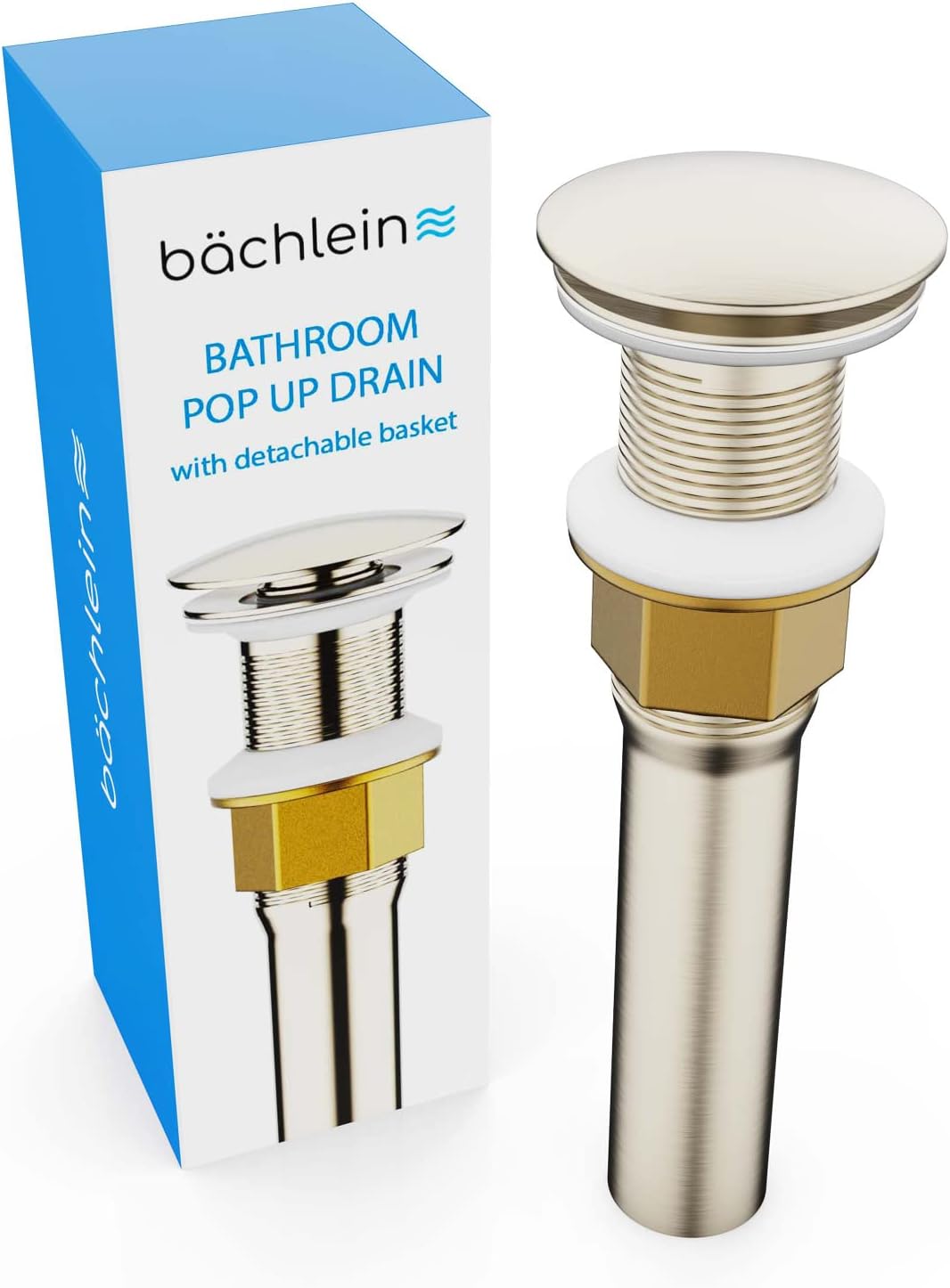 Keeney K82076BN Universal Push Button Bathroom Sink Drain Without