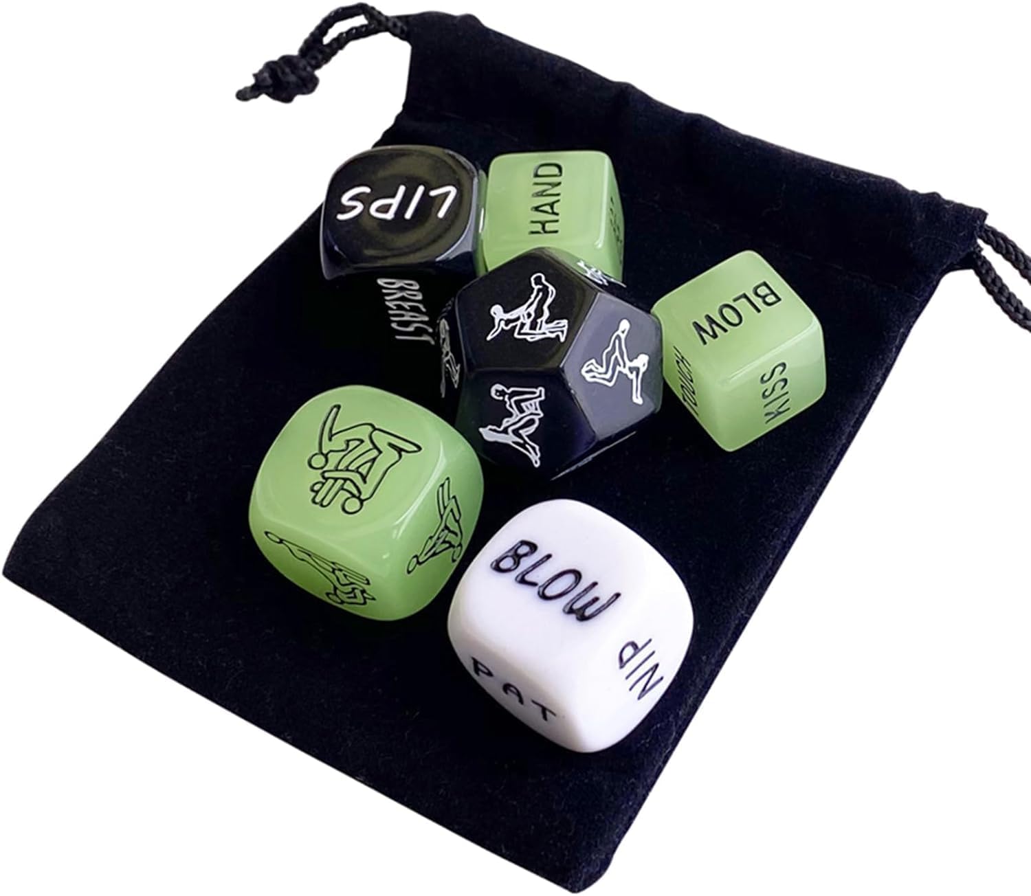 Sex Gaming Dice for Couples Naughty Dice with Sex Positions 6 PCS Sex Play Dice for Date Night