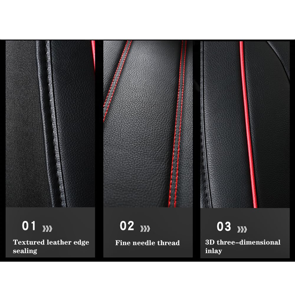 AdiNas Leder Auto Sitzbezüge Sets Für N-issan Qashqai J12 J11 J10 J11 J12 +2 2020-2025, 5-Sitze Wasserdichte Autositzbezüge Autositzschoner Universal Auto Innenraum Schonbezüge,Beige/A