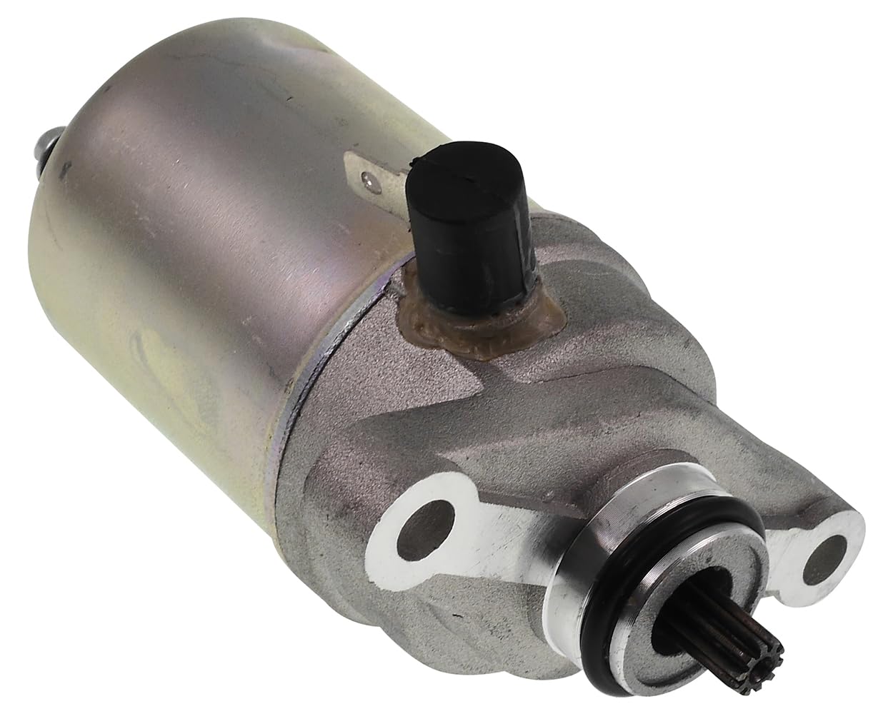 Démarreur à dix dents, compatible avec Kymco Super 8, Agility 50 4T et DJ50 | Alimentation douze volts par câble de tension, masse via boîtier, fixation par deux vis; contenu: un moteur de démarrage