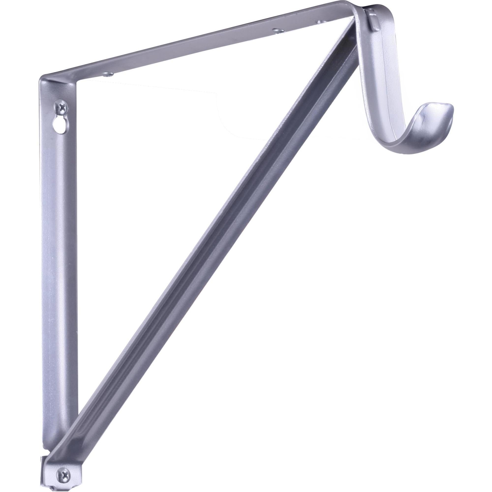 Knape & Vogt Closet-Pro Wall-Mounted Shelf and Rod Bracket, Holds up to 500 Pounds, 12-Inch x 10-Inch, RP-0045-PM, Platinum