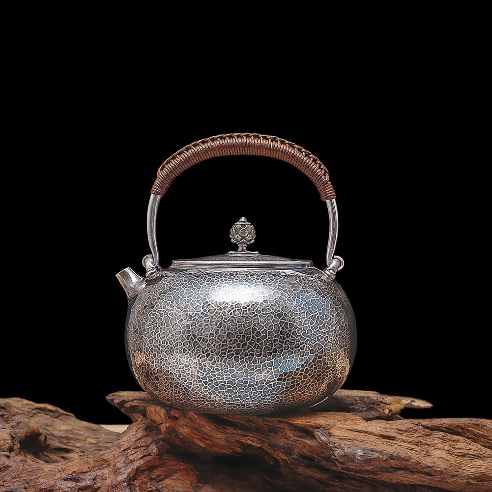 Amazon.com: 999 Sterling Silver Kettle Pure Handmade Hammered