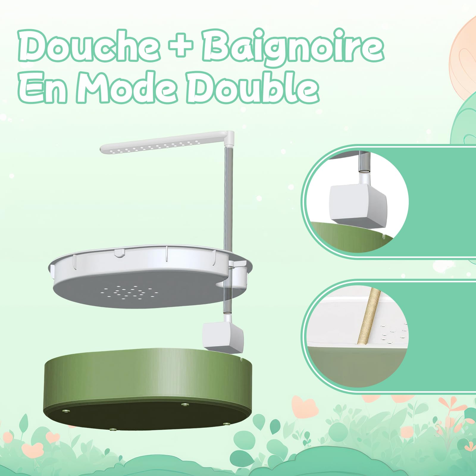 Sharplace Douche pour Perroquet, Baignoire Automatique pour Oiseaux, Accessoires pour Cage à calopsittes, Fournitures pour perruches, Polyvalente et Portable, Style A