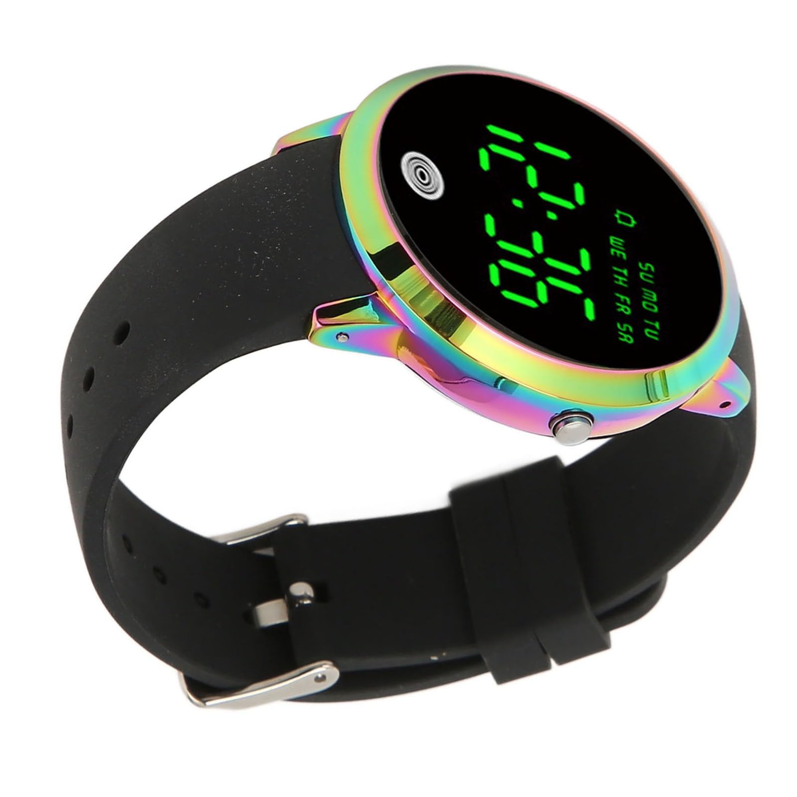 Orologio Digitale da Uomo, Orologio Sportivo Ultra Sottile Retroilluminato con Allarme Data Conto alla Rovescia Allarme Touch Screen a Colori Rotondo 50M Resistente