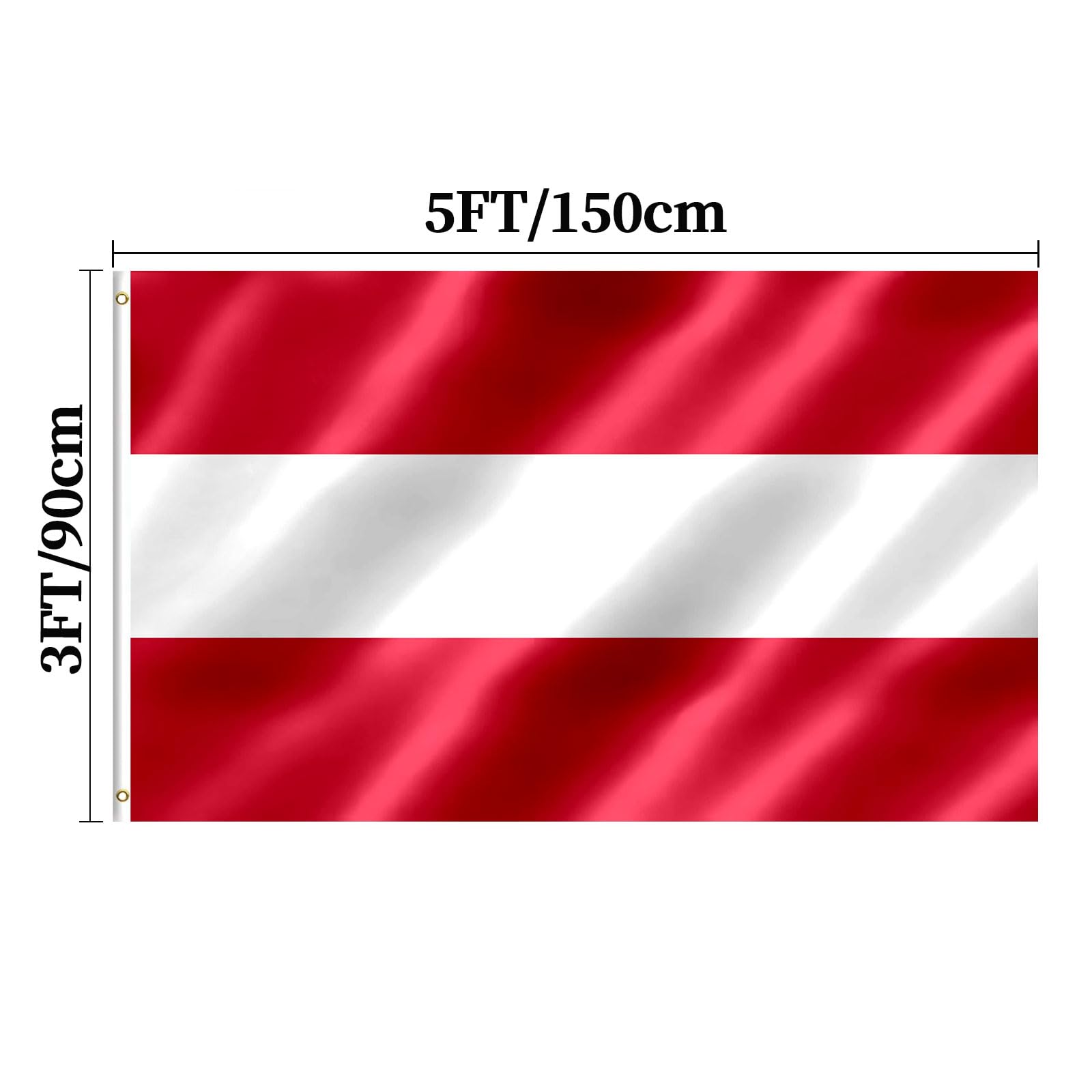 Austria Flag 3x5 FT Austrian Flag With Brass Grommets Fade Proof For Outdoor Decor(Austria) - Image 2