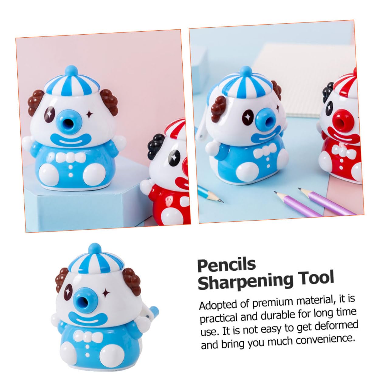 SHINEOFI 2 Piezas Sacapuntas Papelería Para Estudiantes Papeleria Herramienta Para Afilar Lápices Papeleria Infantil Abdominales