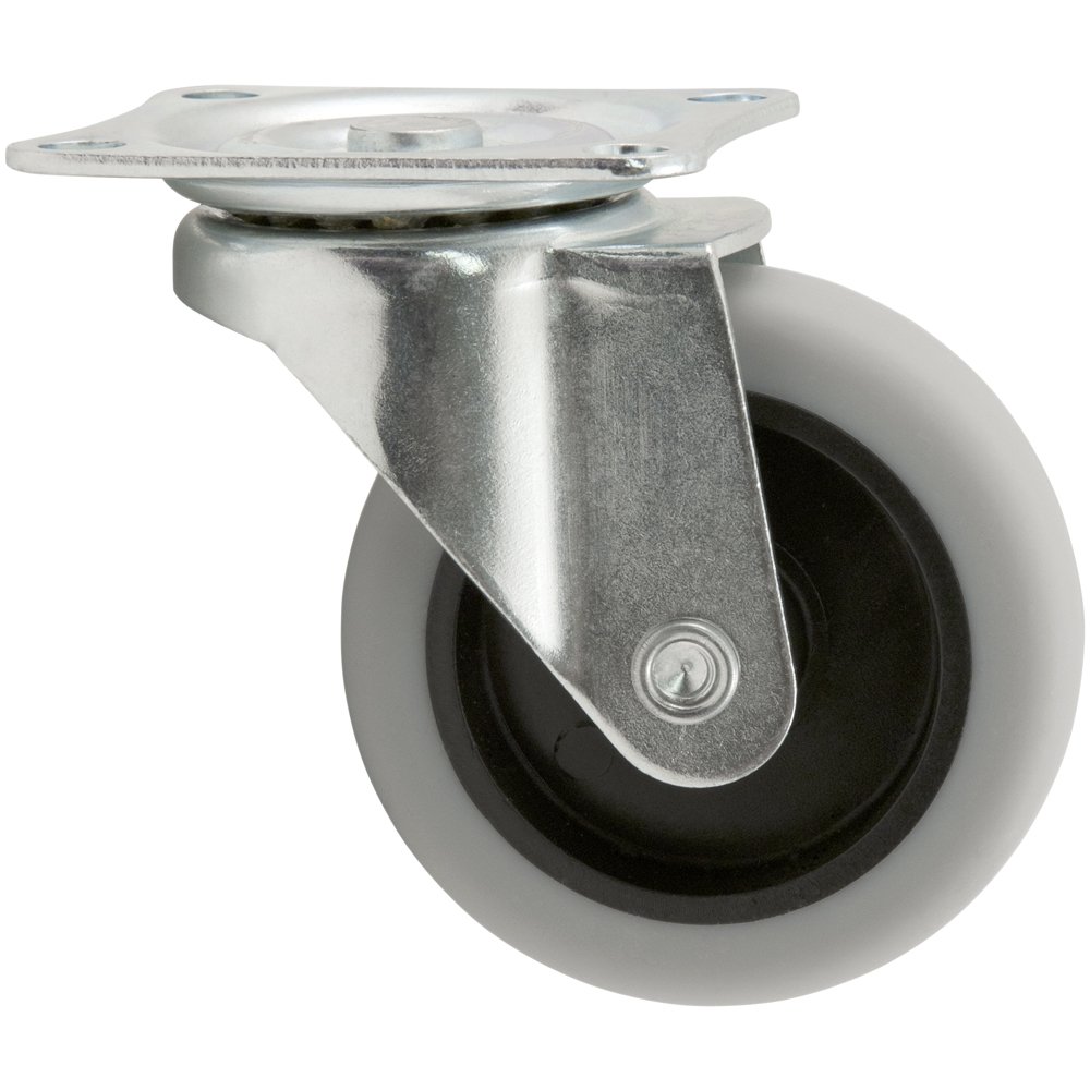 Titan 3" Thermoplastic Rubber (TPR) Swivel Caster, 110-lb. capacity, Gray, 3 Inch