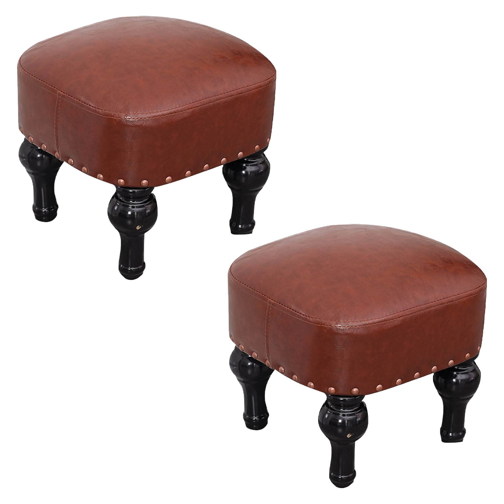 Pouf repose-pieds en simili cuir pour des moments de détente au salon