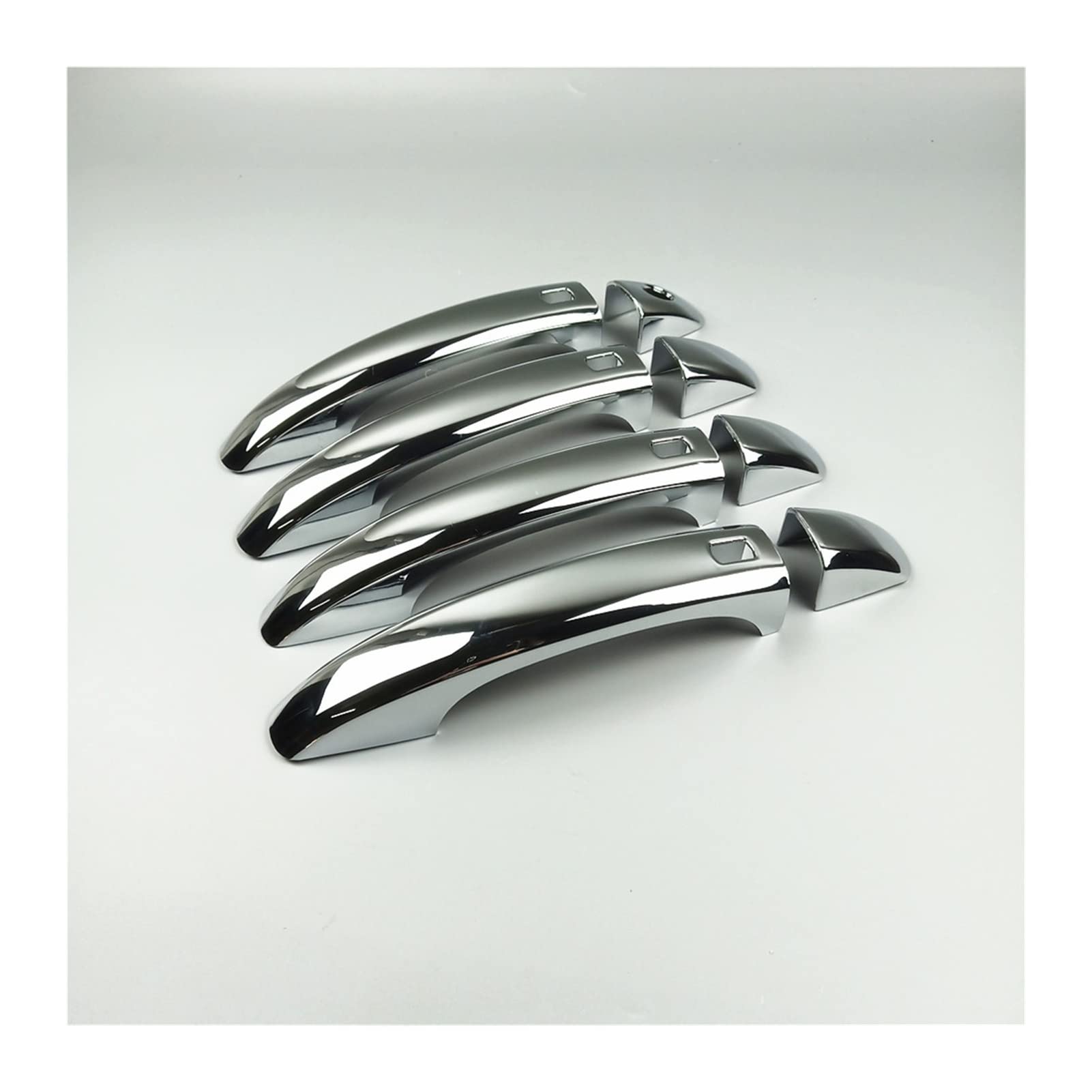 FAHBSTR Car Inner Handle for A4 B8 Q3 Q5 Car Outer Door Handles Decoration Frame Cover Chrome Doorknob Trim(2)