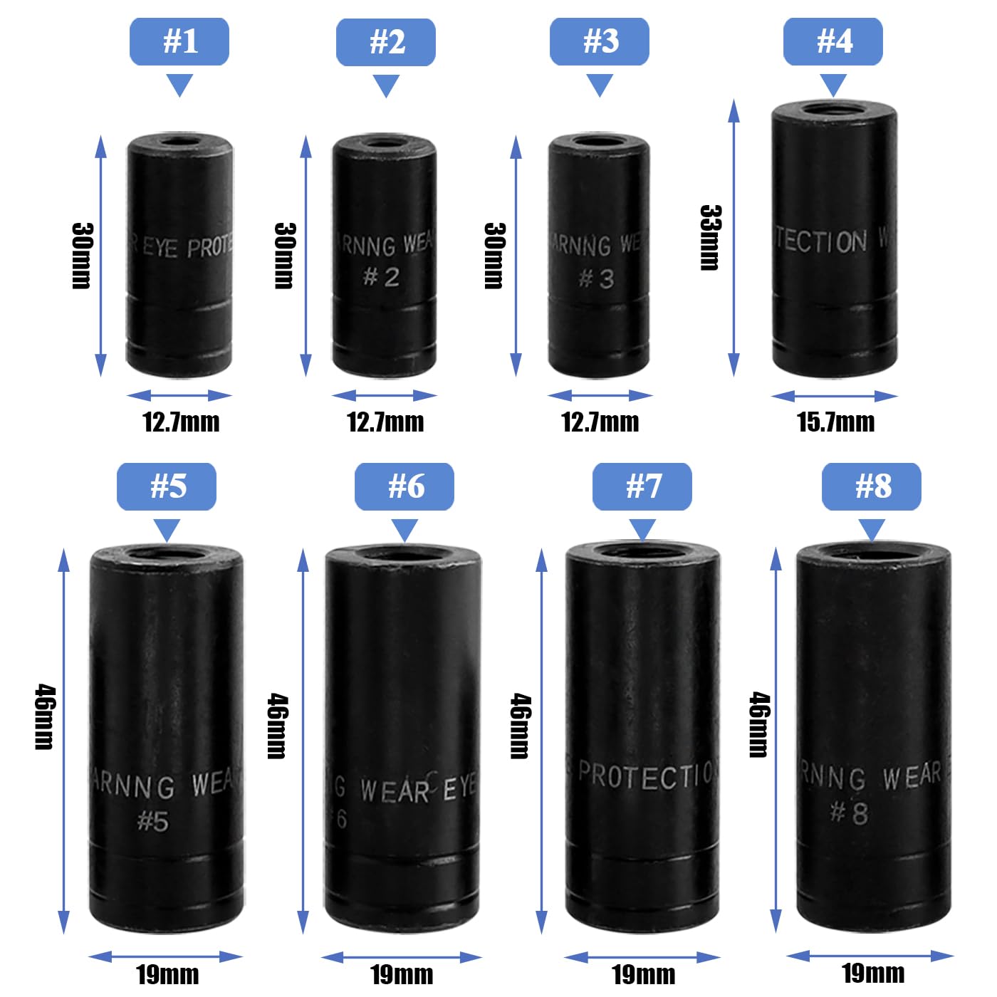Mesee 8 Pieces Thread Tap Socket Set 1/4" & 3/8" Drive Tap Socket Wrench Screw Taps Sockets Adapter Holders for Automotive Home Repairs Threading Tasks - Image 2