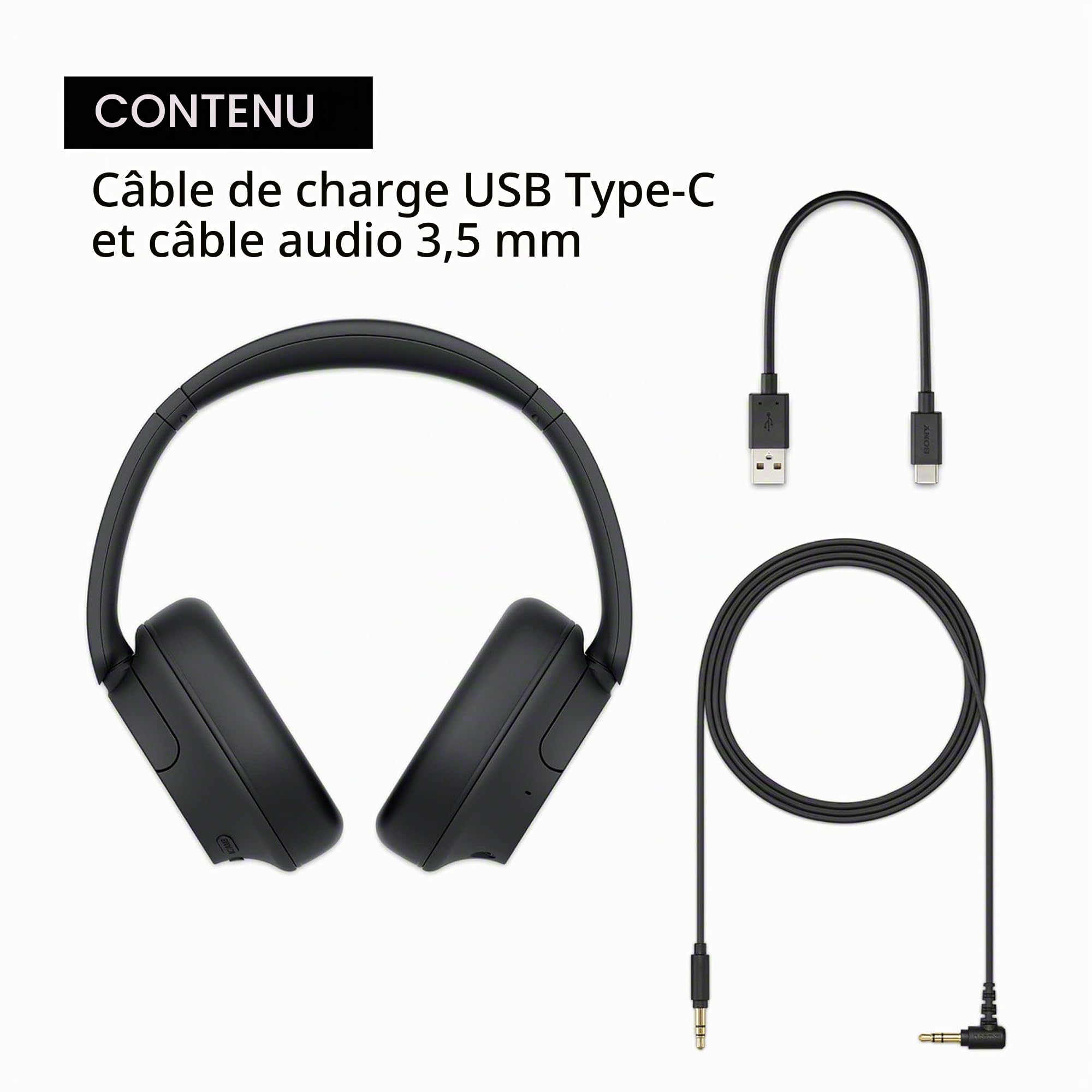 Sony Casque sans Fil WH-CH720N avec Noise Canceling, Noir (Version Nationale)