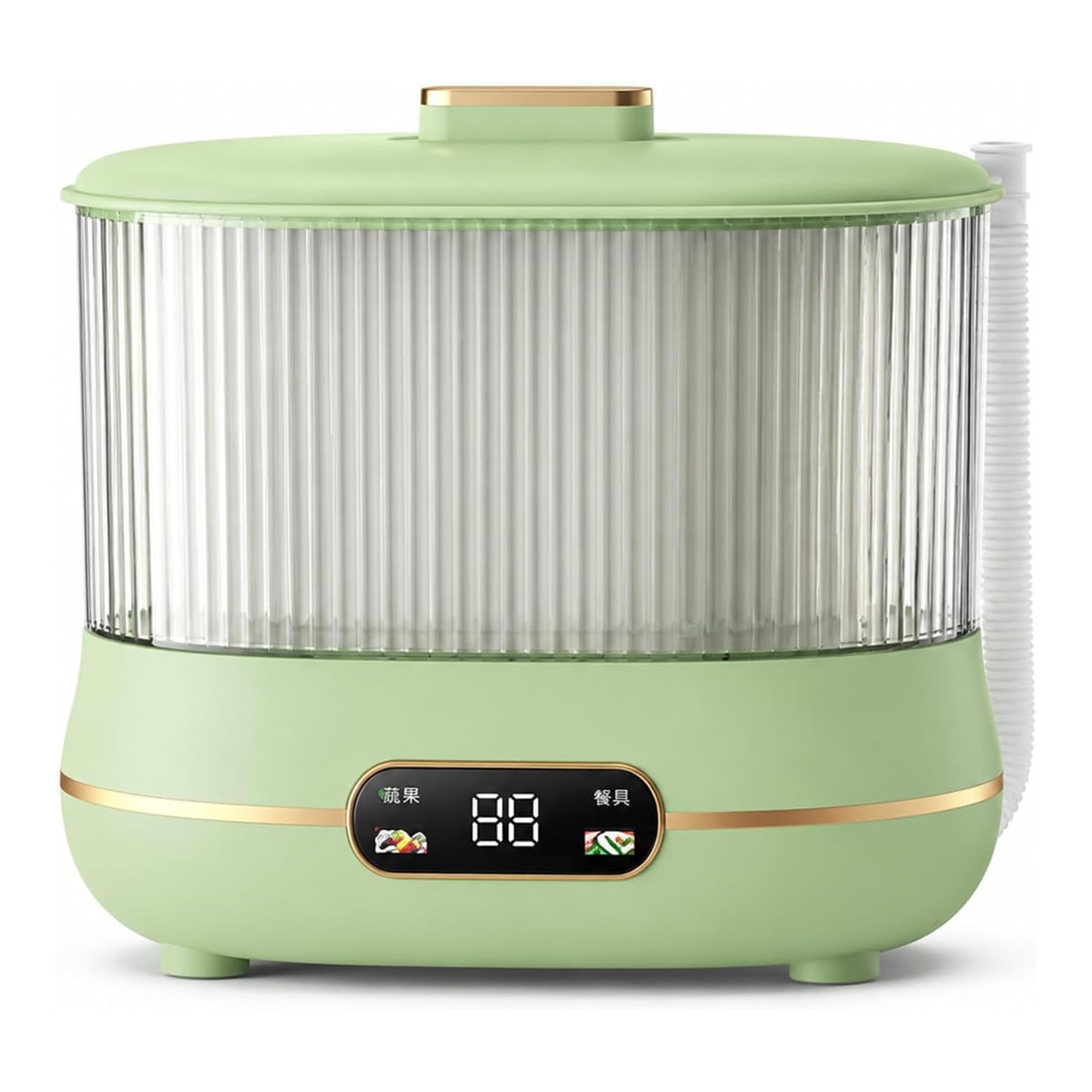 HiJiuAn Electrolysis Fruit Washing Device, Fruit Vegetable Washing Machine, 10L Large Capacity, 7-color Ambient Light, Touchscreen Design, for Produce, Meat, Seafood, Tableware