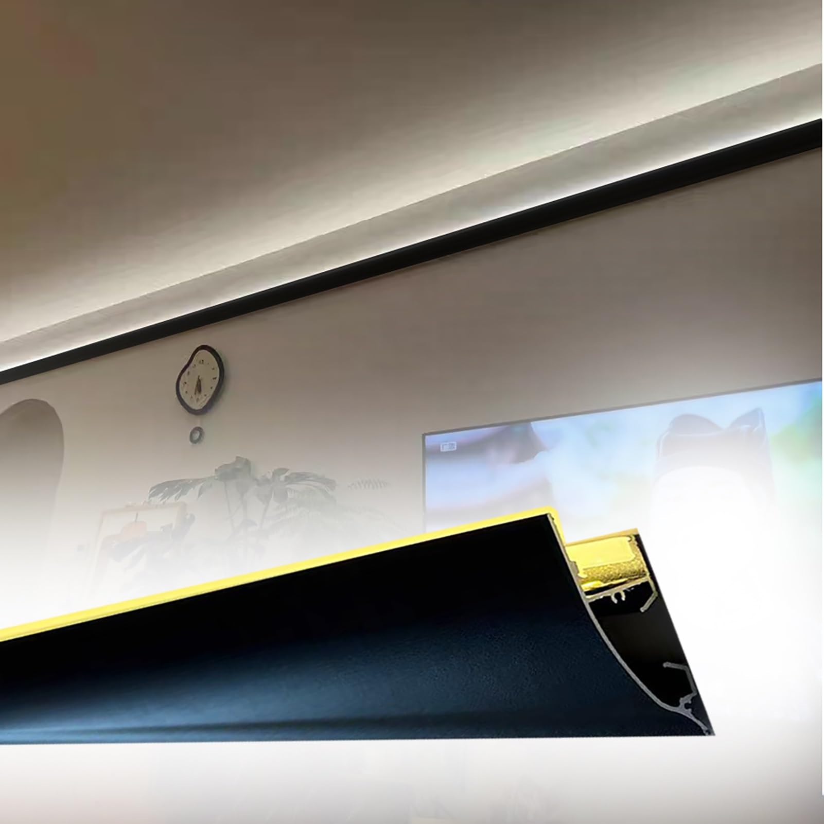 Profili per Strisce LED Binario LED Nero per Illuminazione a Soffitto, Canale LED da 1, 2, 4, 4,5, 6, 8, 9 m per Strisce LED, Profilo in Alluminio per Illuminazione a Parete(17.5ft)