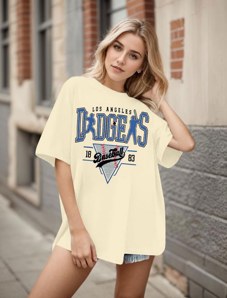 Baseball Shirt Women Oversized Baseball Game Day Shirts Fan T-Shirt Short Sleeve Tee Top - Image 3