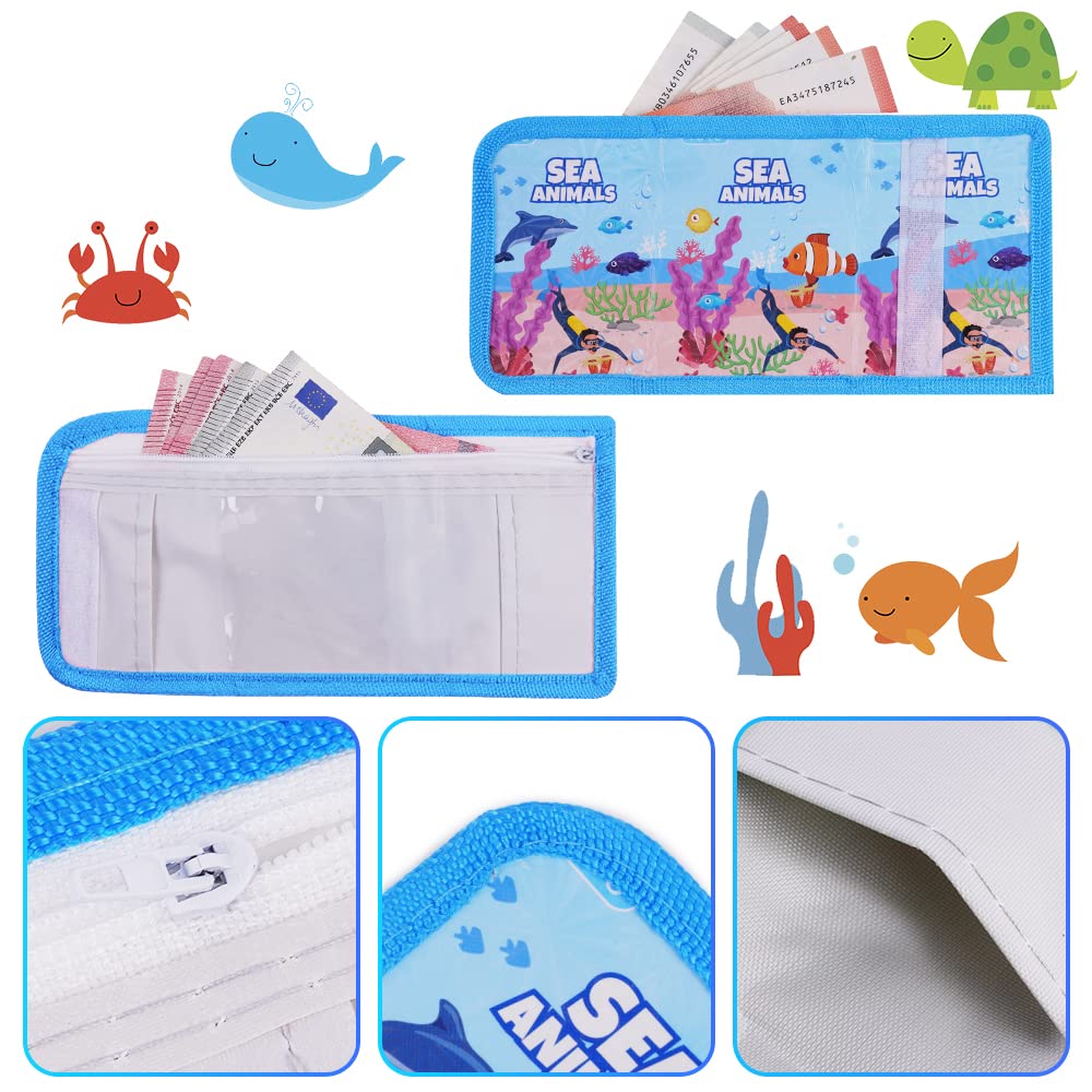 Vicloon Underwater Animals Stationery Set, Stationery Gift Set, Include 2pcs Pencil Case, Rulers, Eraser - Image 3