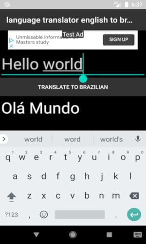 Language Translator English to Brazilian