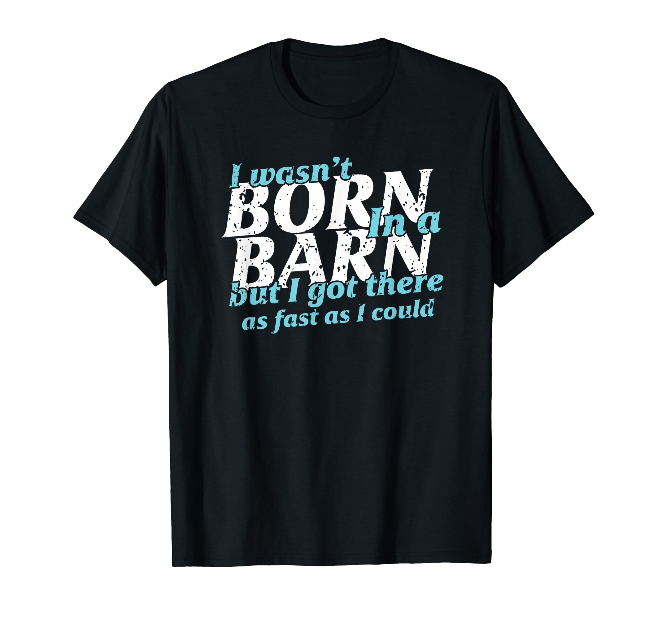I Wasn´t Born In A Barn Horse Lover Funny Saying Women Men T-Shirt