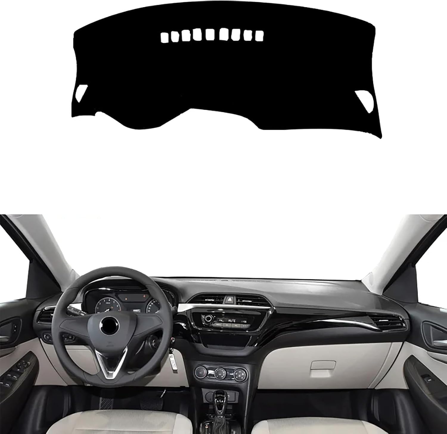ZhangXD Car Dashboard Cover for Buick Excelle 2018 2019 2020, Non-Slip Dash Board Sun Shield Protector Anti-Glare Anti Dust Interior Accessories