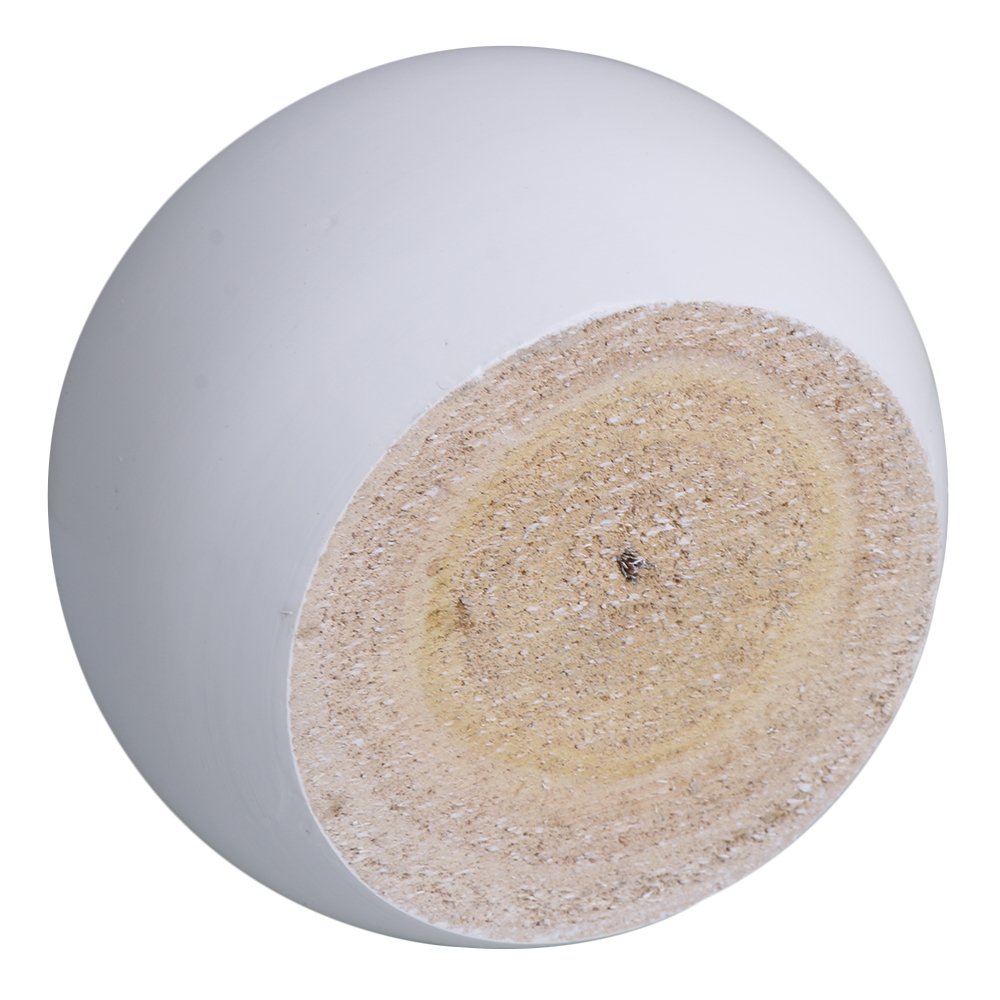 RDEXP 8x8x5cm White Eucalyptus-Wood Round Furniture Legs Feet 100kg Bearing Weight for Sofas Cabinets Tables Bed Set of 4 - Image 4