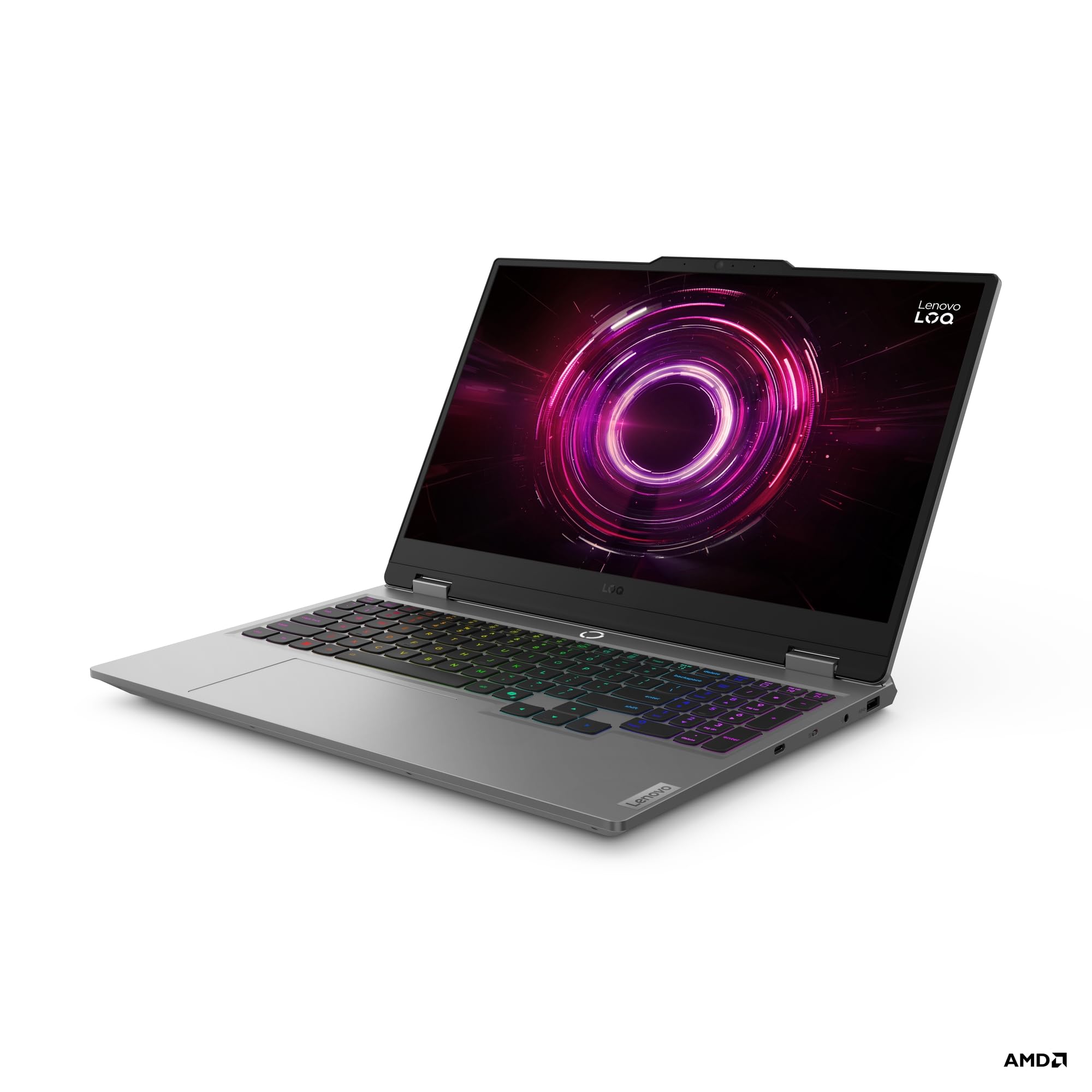 Lenovo LOQ Gaming AI Laptop | 15.6" Full HD 144Hz | NVIDIA GeForce RTX 5060 8GB | AMD Ryzen 7 250 | 16GB RAM | 1TB SSD | Win11 | QWERTZ | Weiss-Beleuchtete Tastatur | Grau | 3 Monate Game Pass