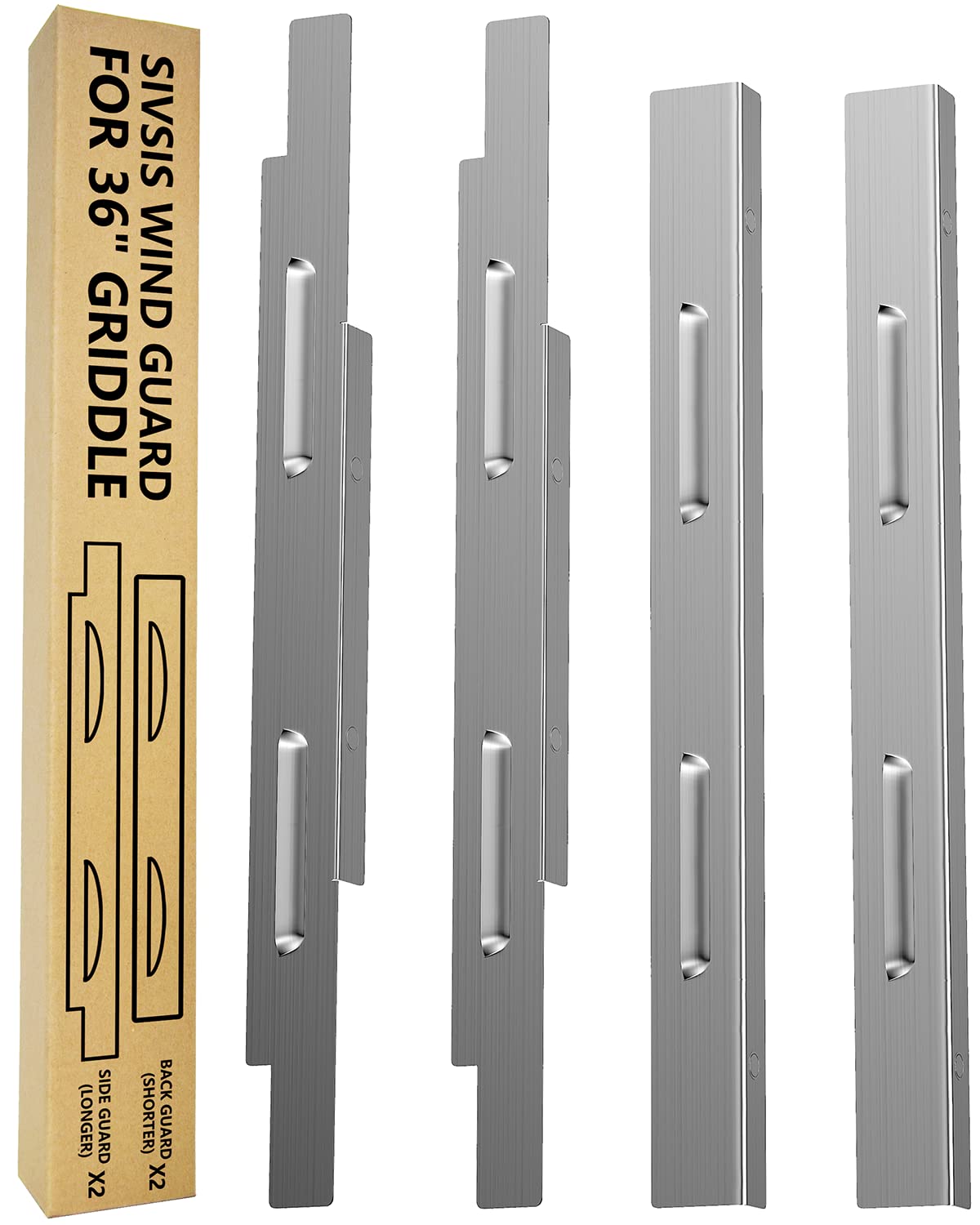 Upgraded Wind Guards for 36 inch Blackstone Griddle, Blackstone Griddle Accessories, Magnetic 430 Stainless Steel Wind Screens, Hold Heat, Protect Flame, Save Gas