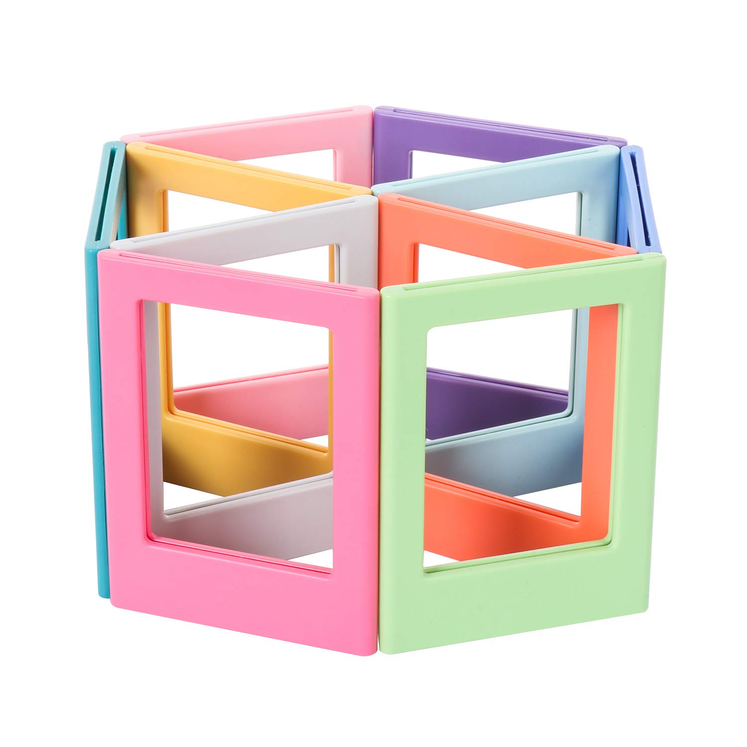 FOVIUPET10 Colors Pack Magnetic Picture Frame for Polaroid Photos, Refrigerator Magnets, Insta Mini Film, Photo Holder for Fridge, 3.3x2.16inch Polaroid Frame