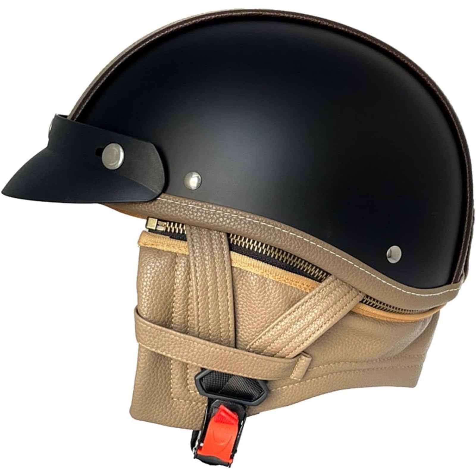 Kask motocyklowy retro, dopuszczony do użytku przez DOT/ECE, kask na skuter, w stylu niemieckim, męski i damski kask motocyklowy w stylu vintage, otwarty kask