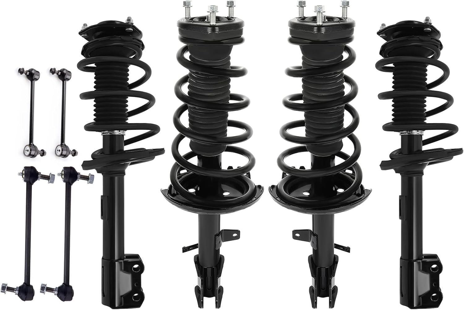 Front Complete Struts Rear Shock Absorber kit for 2008-2013 for Toyota for Highlander,4PCS Stabilizer Bar Link Kit Replaces 172489 Shock Absorber Complete Assembly Suspension Kit