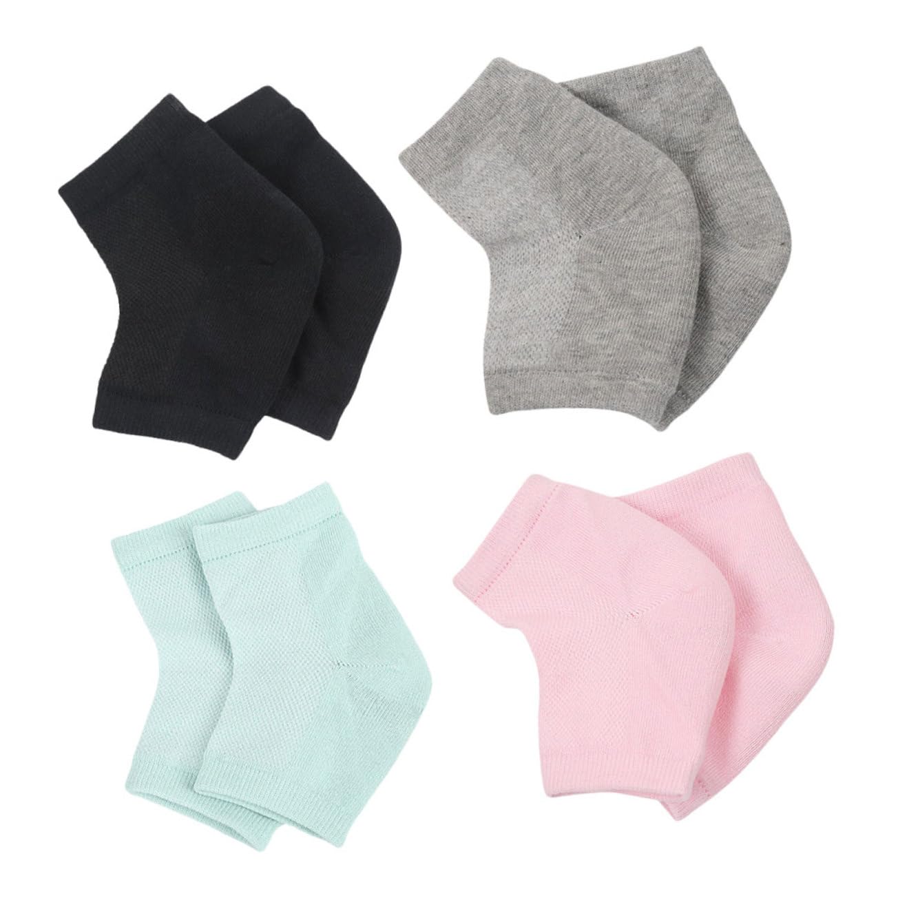 Beaupretty 4 Pares de Calcetines Alivian y Suavizan Epidermis Seca Hidratantes para Talones Agrietados Gel y Algodón Transpirable Unisex para Uso Diario