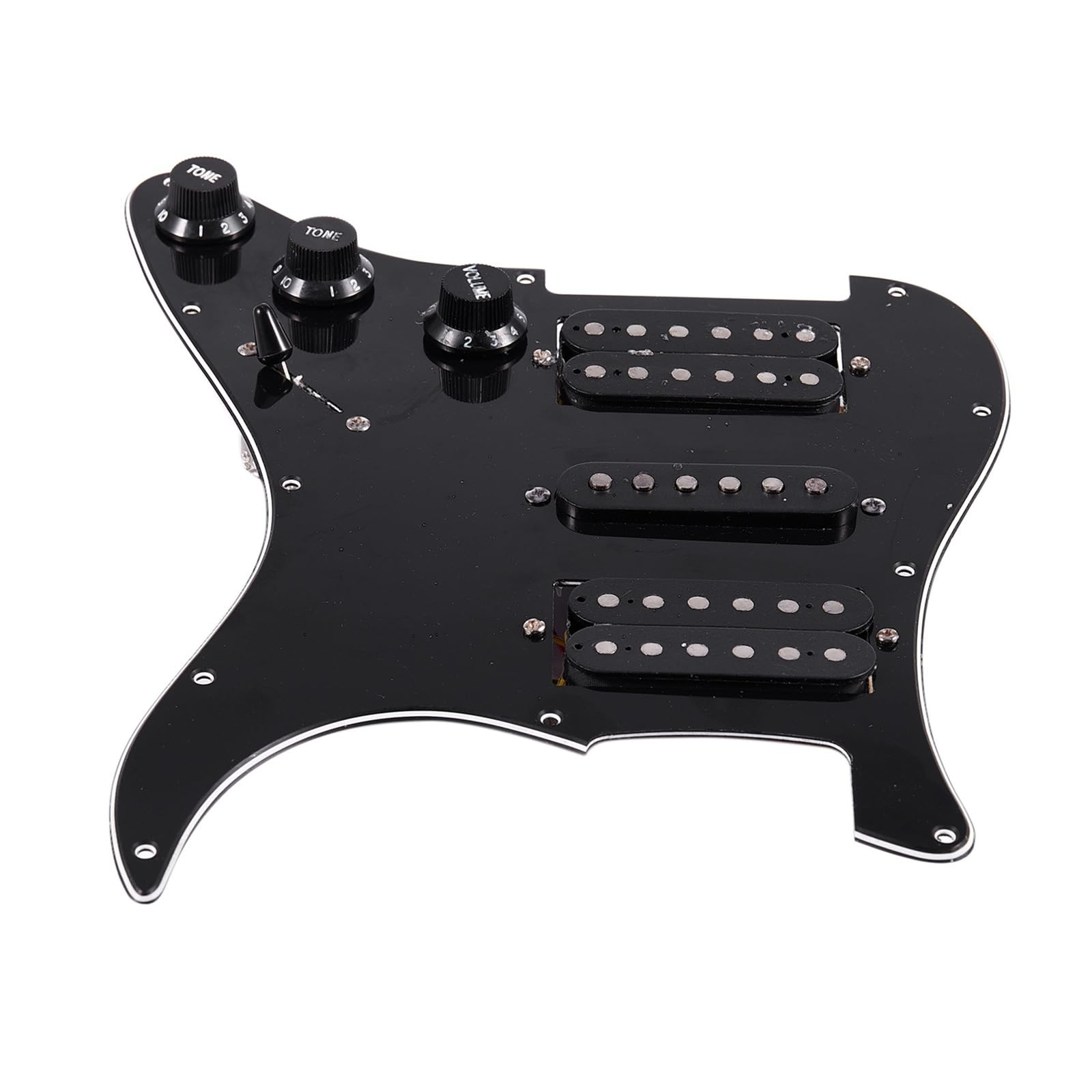 Pastillas de guitarra Pickguard Golpeador de guitarra eléctrica precableado con pastilla humbucker de bobina simple de 11 orificios y imán