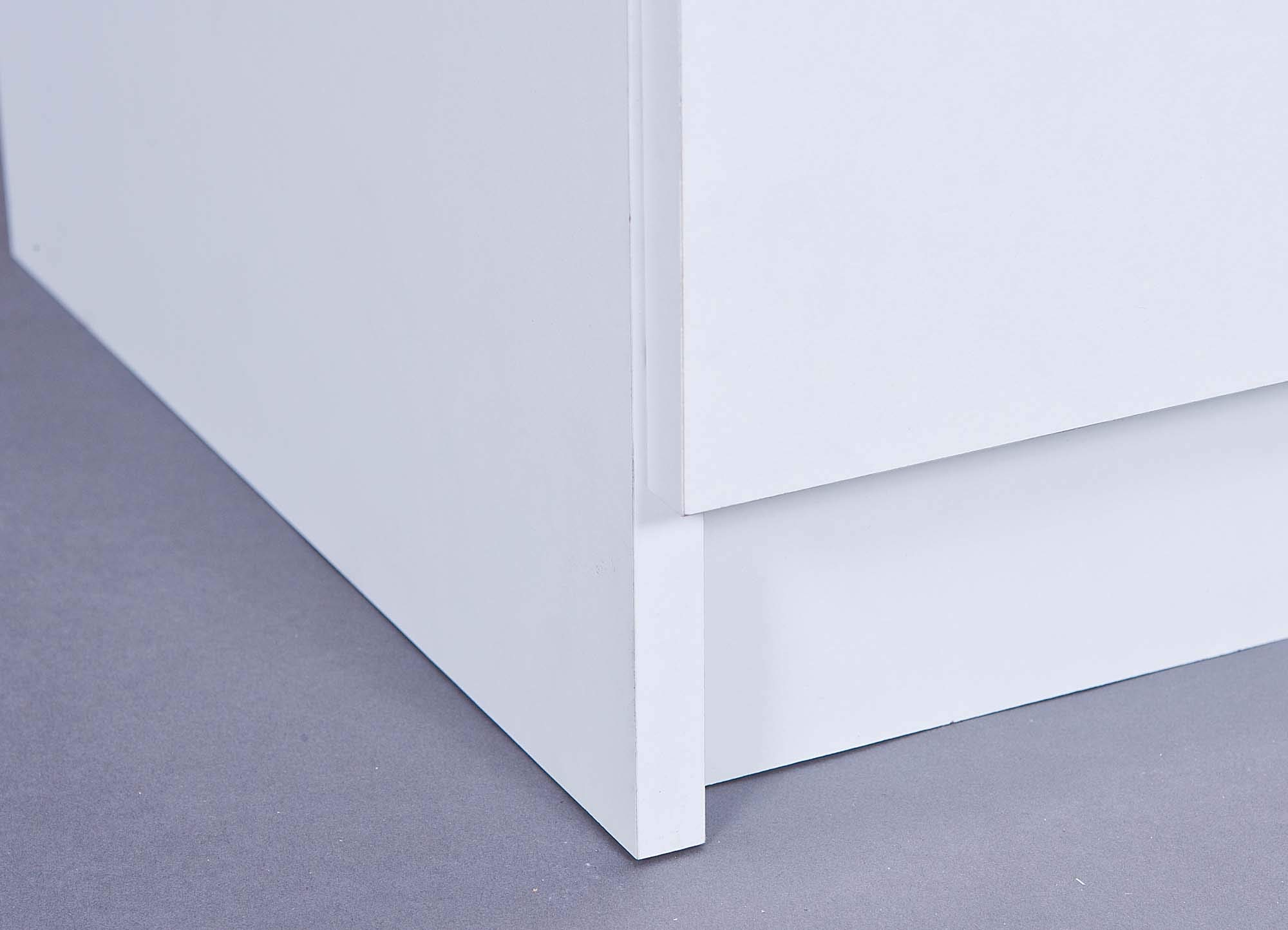 Inter Link - Commode - 3 tiroirs - Meuble à tiroirs - Meuble d'appoint - Buffet - Mélaminé - Blanc - Tiroirs avec poignées encastrées - Westphalen 3
