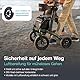Helavo Rollator mit Luftbereifung für Draußen - Faltbarer Rollator mit Sitz aus Aluminium für Außenbereich - Leichter Outdoor Walker