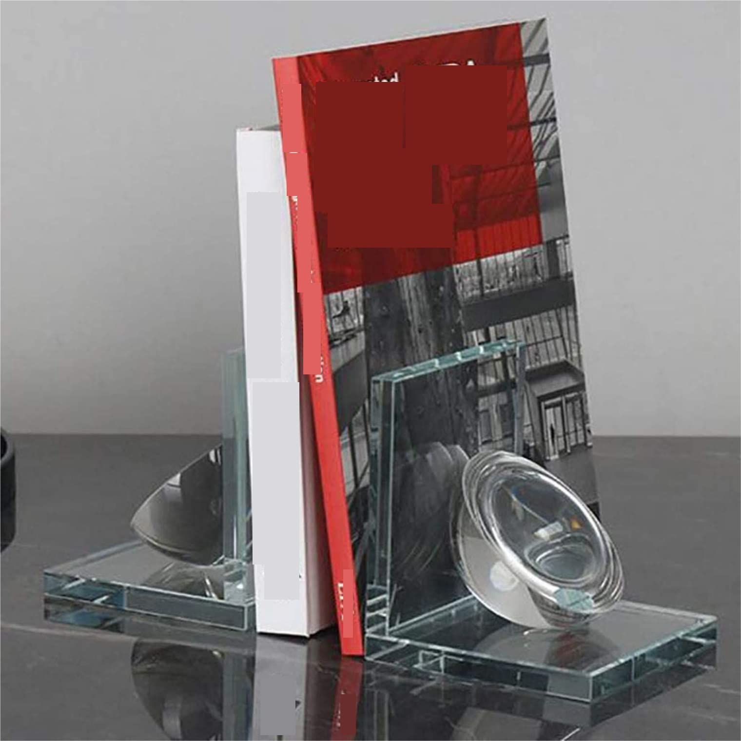 Buchstütze Crystal Snail Bookends Creative Bookend Unterstützt Transparente Buchstützen Für Das Home Office Für Büro Zuhause