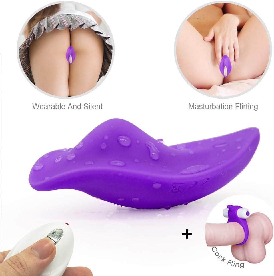 Wireless Remote Control Wearable Butterfly Massaging Toys - Multiple Speed Vibration - Silent Soft Skin-Friendly - Back Neck Shoulder Relaxation