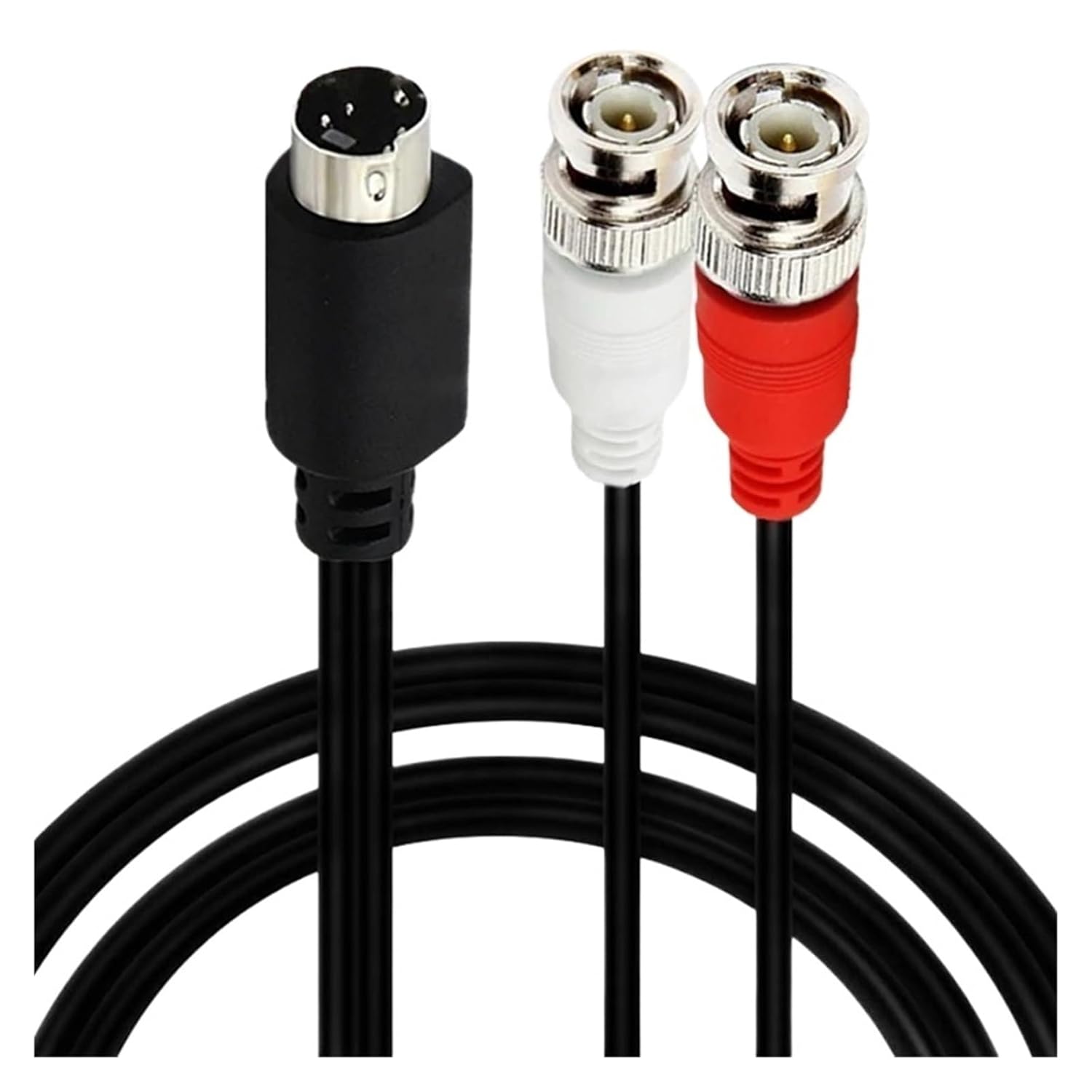 S-Video M1ni DIN 4Pin Male 'Y' Cord MD 4P to 2BNC Female Used for Monitoring Systems, TV Set-top Boxes, Capture Cards(Female,1.5m)