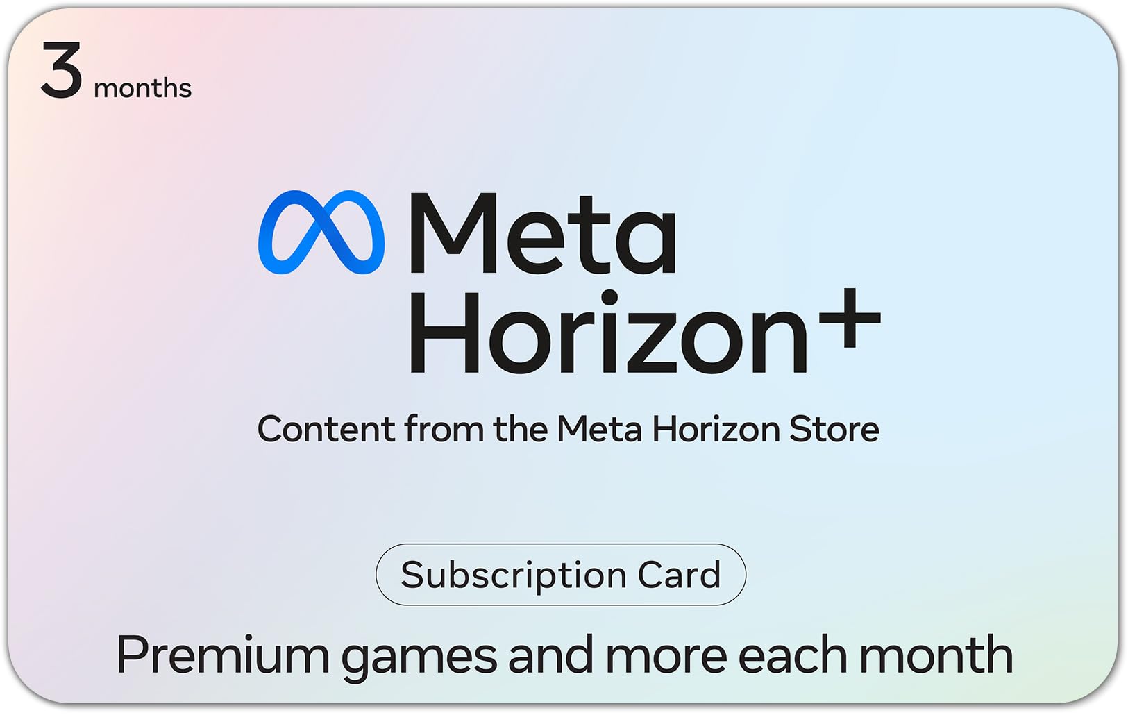 Meta Horizon 3 Month Subscription eGift Card