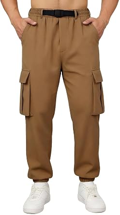 Mens Cargo Jogger Pants with Lightweight Casual Utility Pants