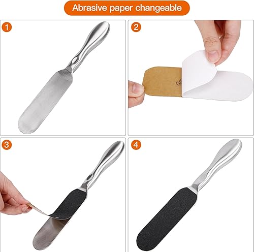 Miniatura 6 de Biutee Lima de pie para piel muerta, pedicura, limas de pies, removedor de callos profesional, herramientas de pedicura de acero inoxidable