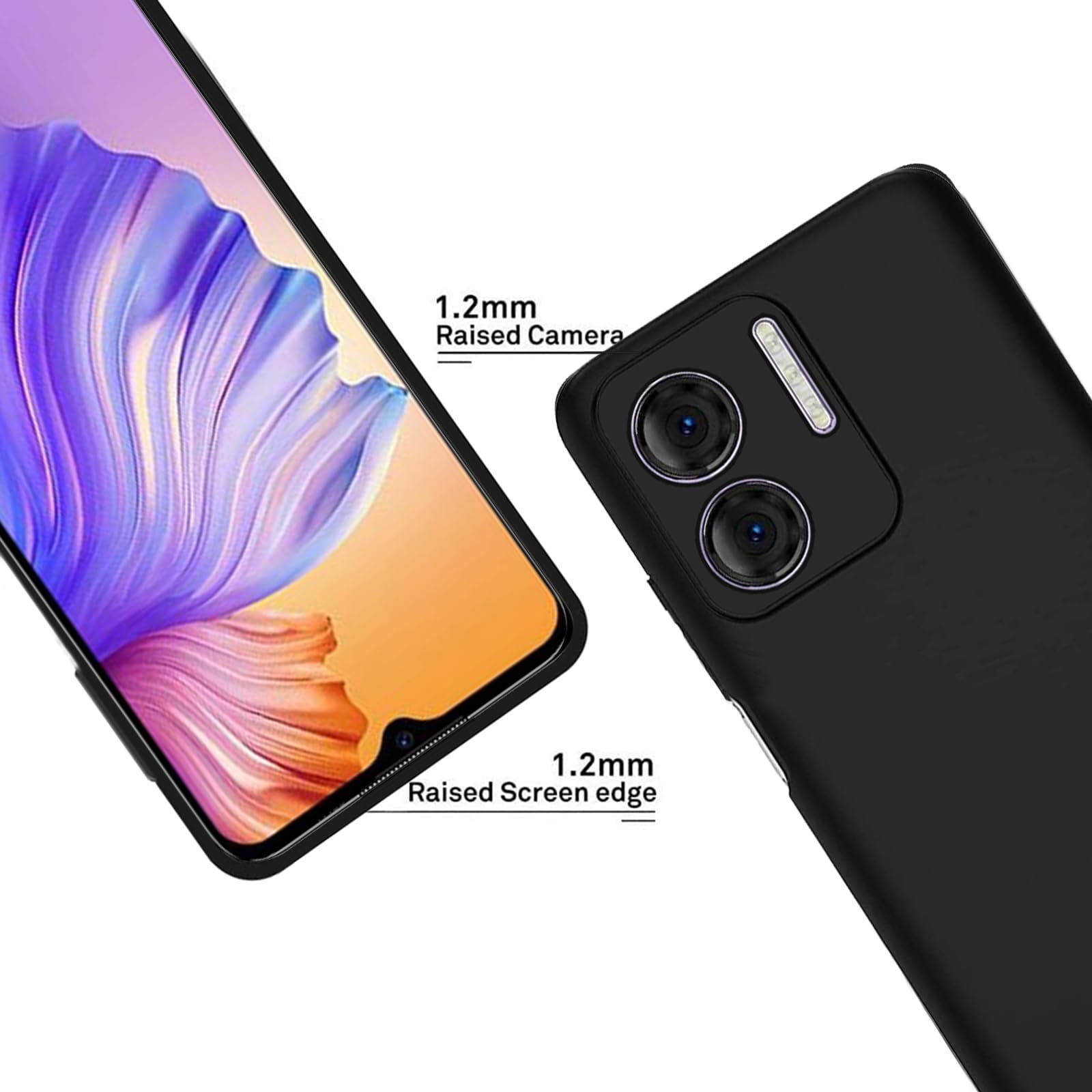 Cover Per DOOGEE N50 + Vetro Temperato (3 Pezzi) – Custodia Morbida TPU Trasparente Antiurto E Pellicola Protettiva, Ultra Sottile - 2