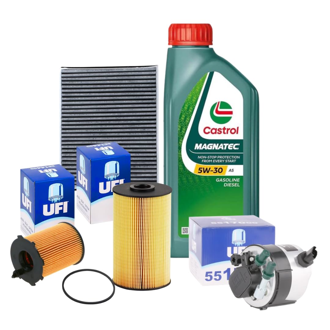 KIT TAGLIANDO COMPATIBILE CON FOCUS 2 SERIE C MAX 1.6 TDCI 4 FILTRI + 4 LITRI OLIO 5W30