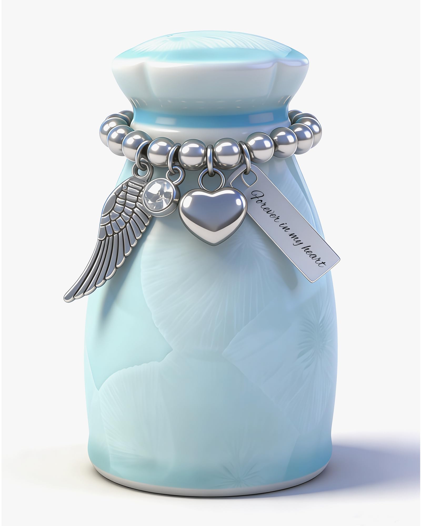 Small Urns for Human Ashes Mini Marble Finish Keepsake Urn for Pet Cat Dog Ashes Memorial Cremation Urn for Women Men Decorative Funeral Urns (Blue-C)