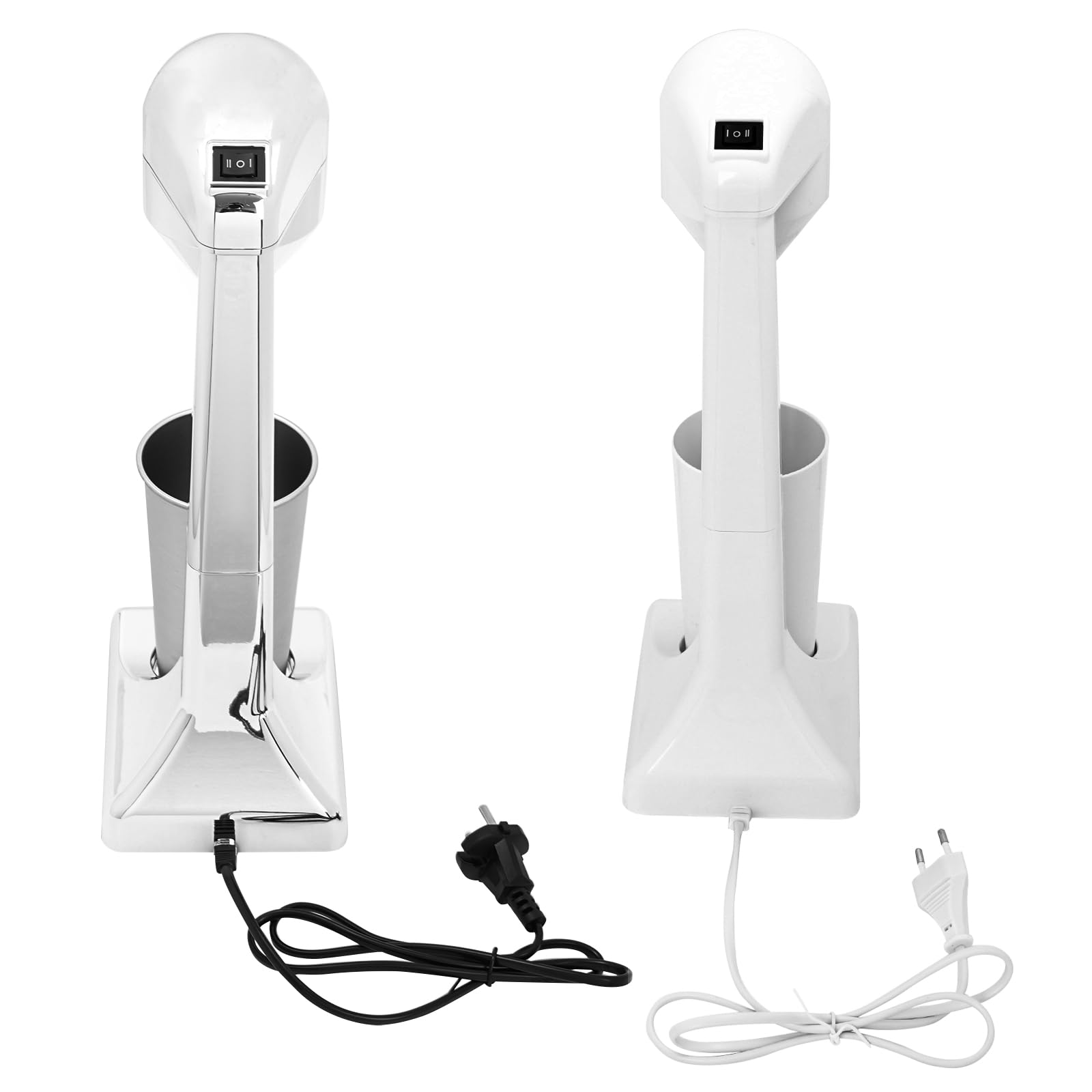 Milchshake Mixer, Getränkemixer, 22000rpm, 2 Geschwindigkeitsstufen Elektrischer Standmixer Becher 500ml für Protein-Shakes und Mixing Cocktai 100-Watt-Motor aus Reinem Kupfer (Weiß)