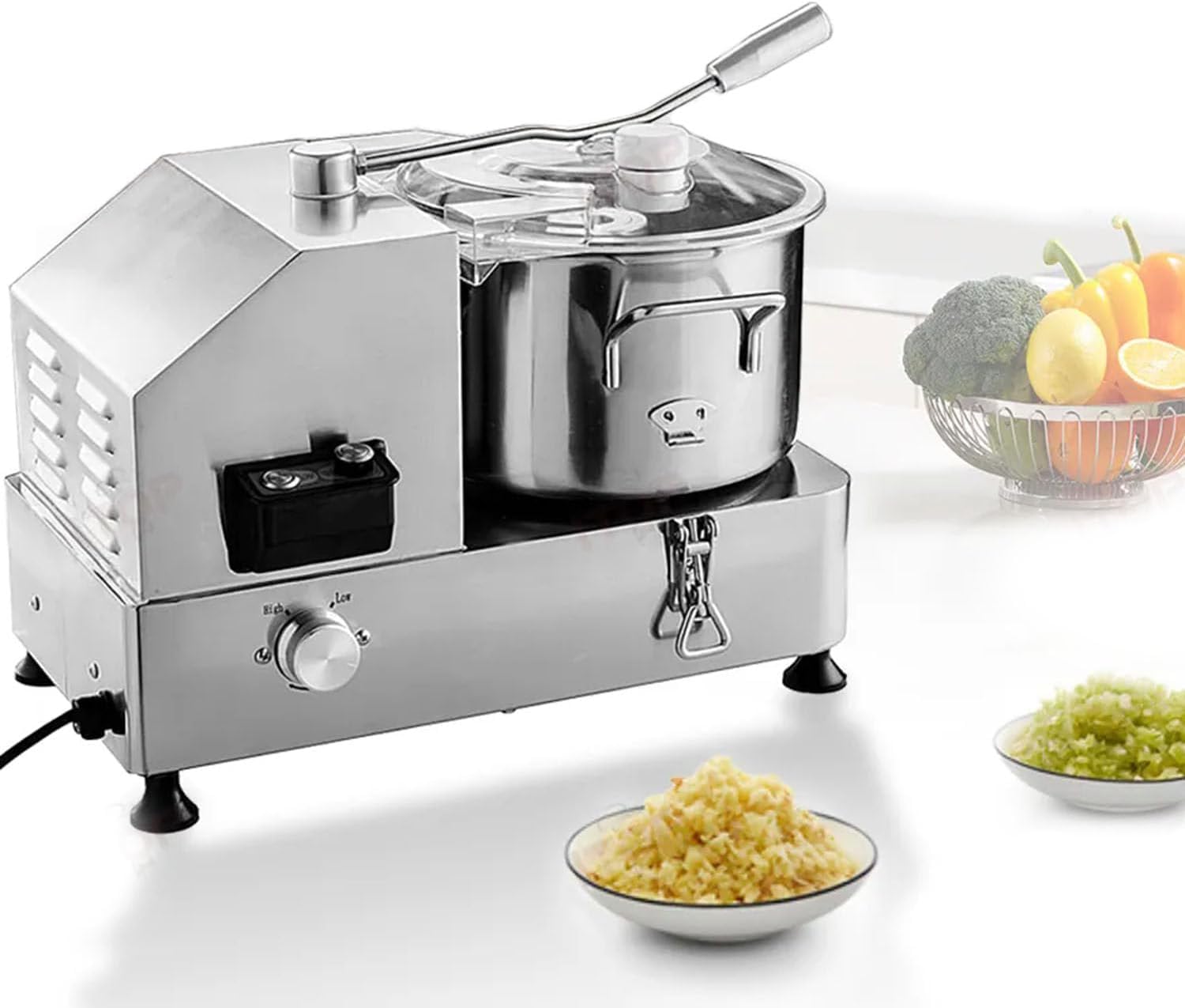 Licuadora Eléctrica De Acero Inoxidable para Carne Y Verduras De 6/9/12 L - Trituradora Y Mezcladora De Alimentos De Alta Resistencia para Preparación Rápida De Comidas, 6L