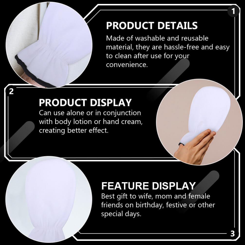 Ipetboom 1 Pair Moisturizing Gloves Overnight,Flannel Gloves Washable Spa Flannel Inspection Gloves Hand Beauty Care Gloves