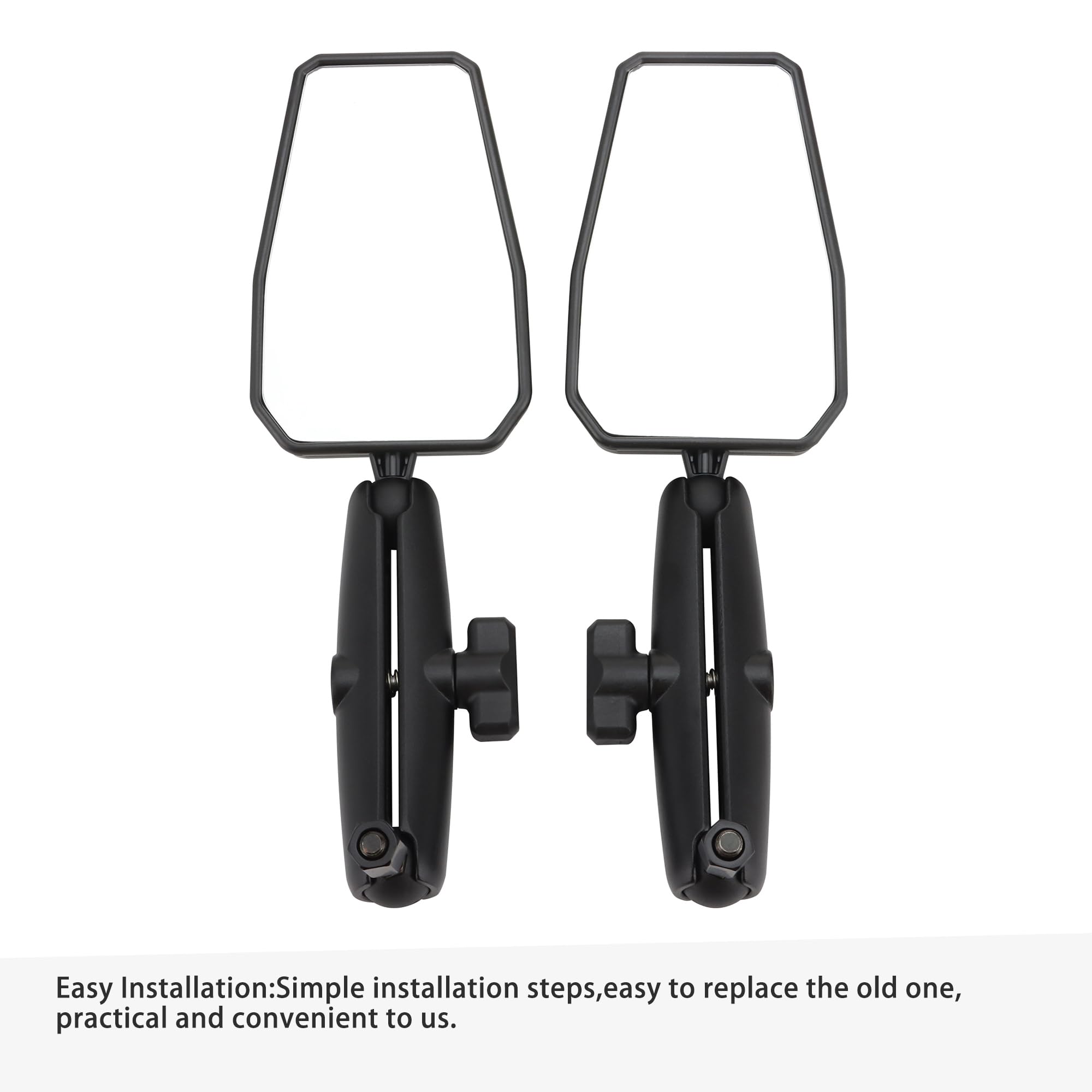 GOOFIT Universal Aventure Rétroviseur Convexe Pliable 360 Degrés Remplacement pour ATV UTV Scooter Dirt Bike Buggy Off-road Bikes
