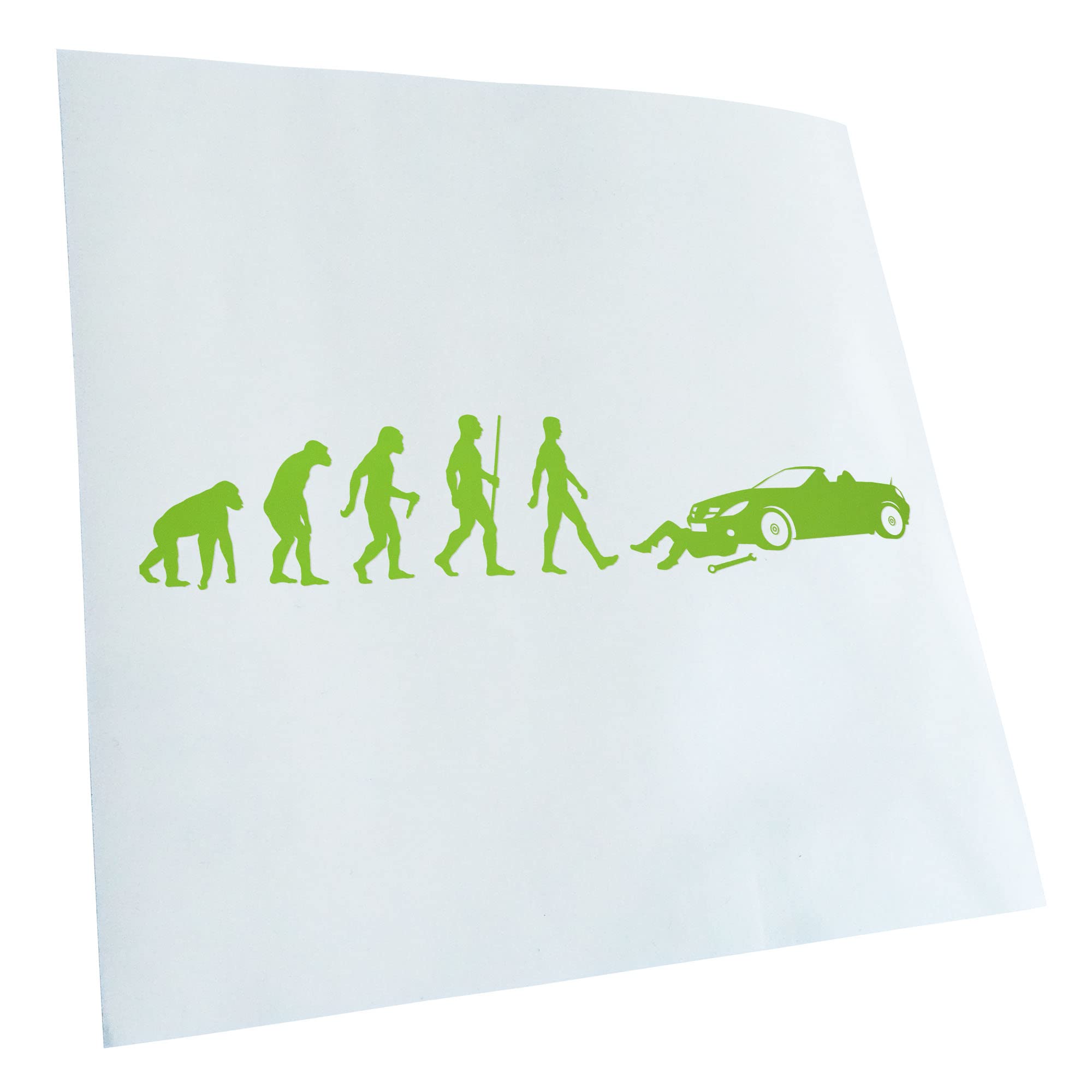 Kiwistar - Car Sticker - Evolution Car Mechanic - Lime Green - 30 x 6 cm - Rear Window Car Sticker Weatherproof for Car Truck Moped Truck - Sticker Exterior Self-Adhesive Tuning Accessories for