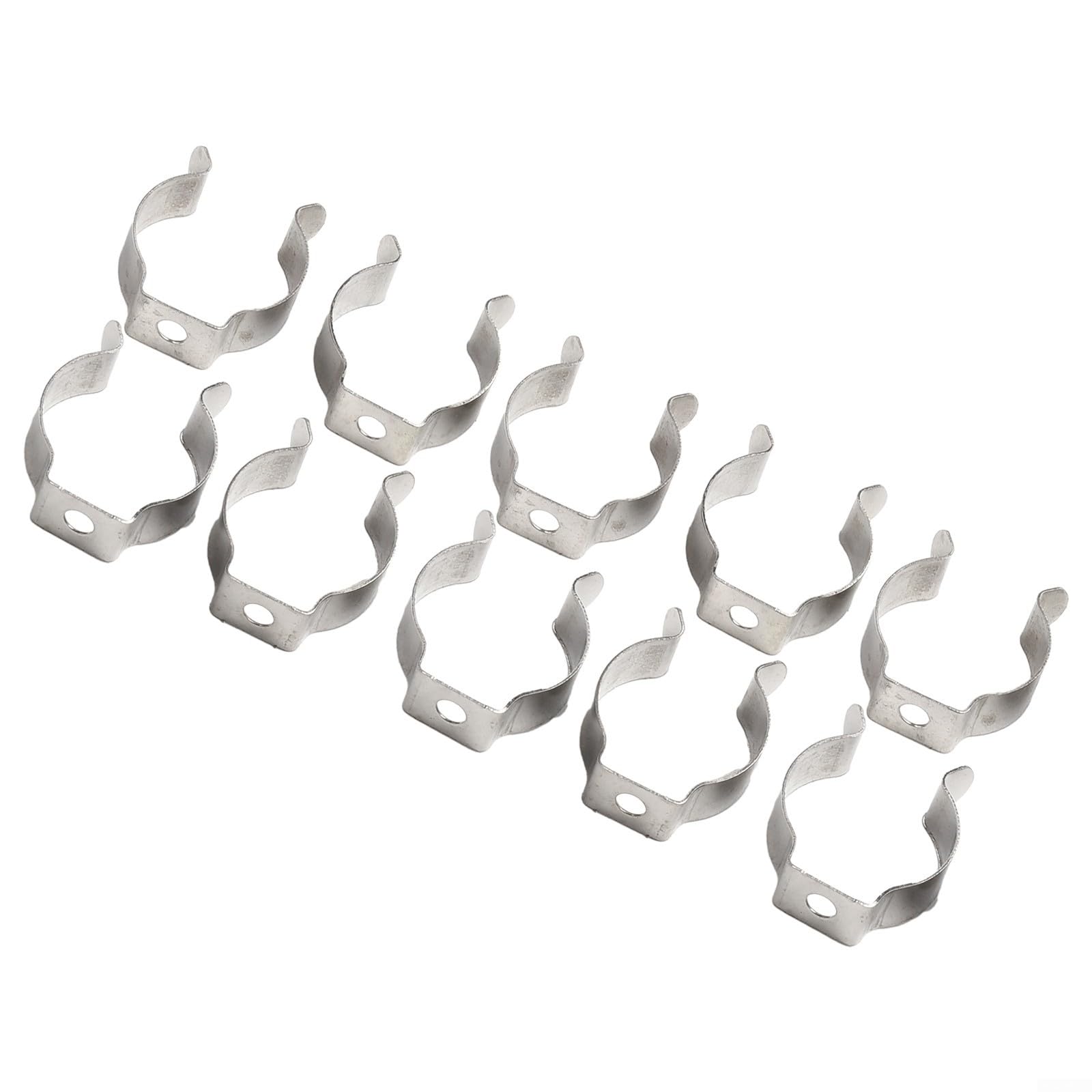 10 Pcs Spring Terry Clips, U Clips Holder Bracket Open Type Spring Steel Tool Clips For Cabinets Courtyards(25mm)