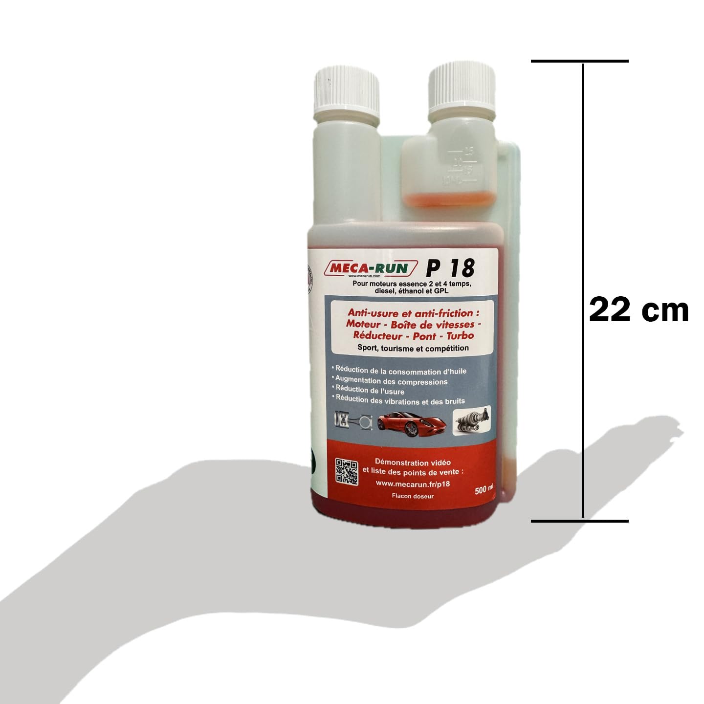 MECA-RUN P18 500 ML - Additivo Olio Motore Anti-Attrito & Anti-Usura