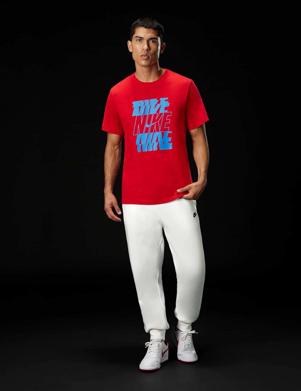Nike Mens Sportswear Club T-Shirt (Nike Block Stack)
