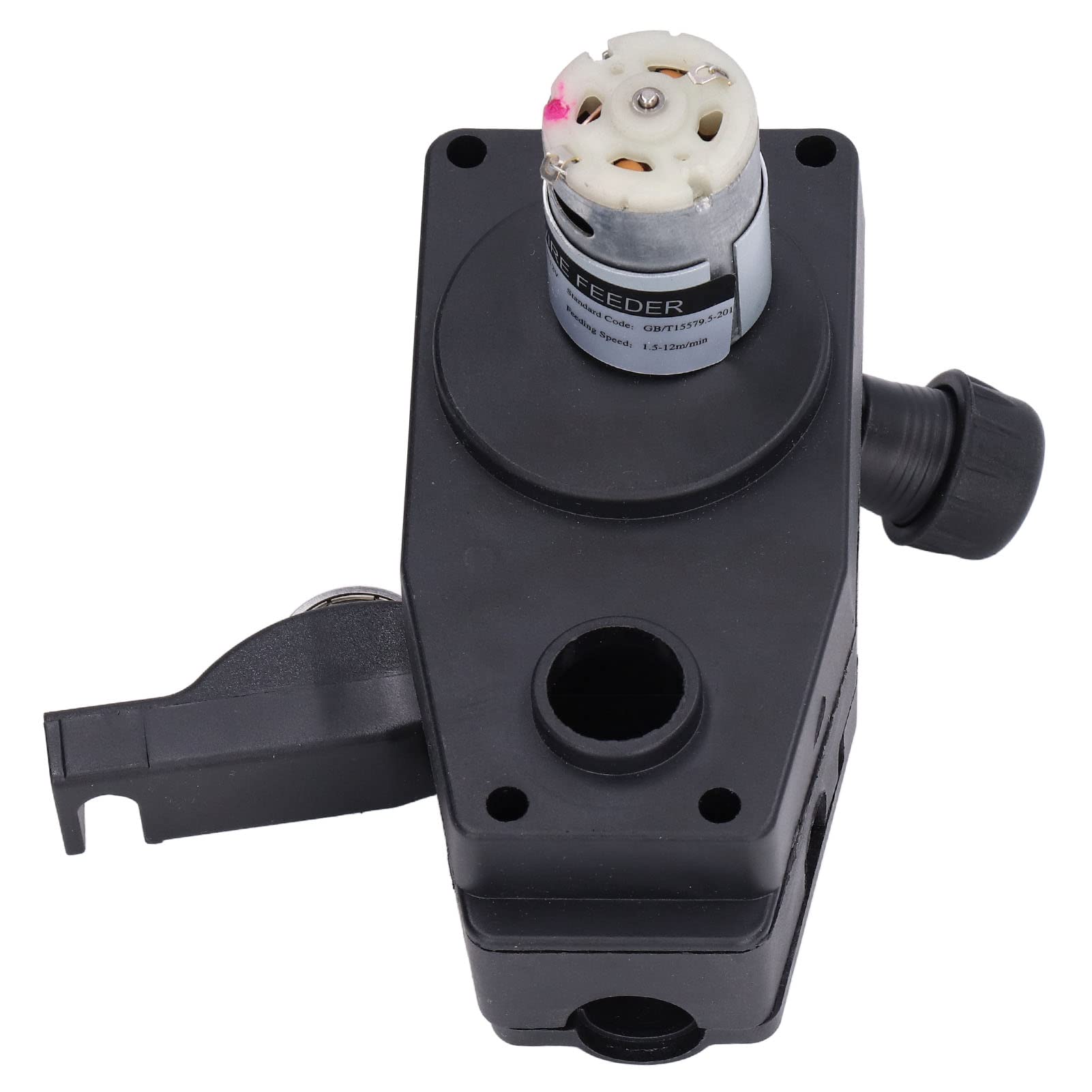 FLEXMAN Wire Feed Motor, Black Plastic Wire Feed Welder, 8W DC 12V Electric Welder Parts, Soldering Wire Feeder, Soldering Wire Feeder Machine for 0.6?1.0mm Wire